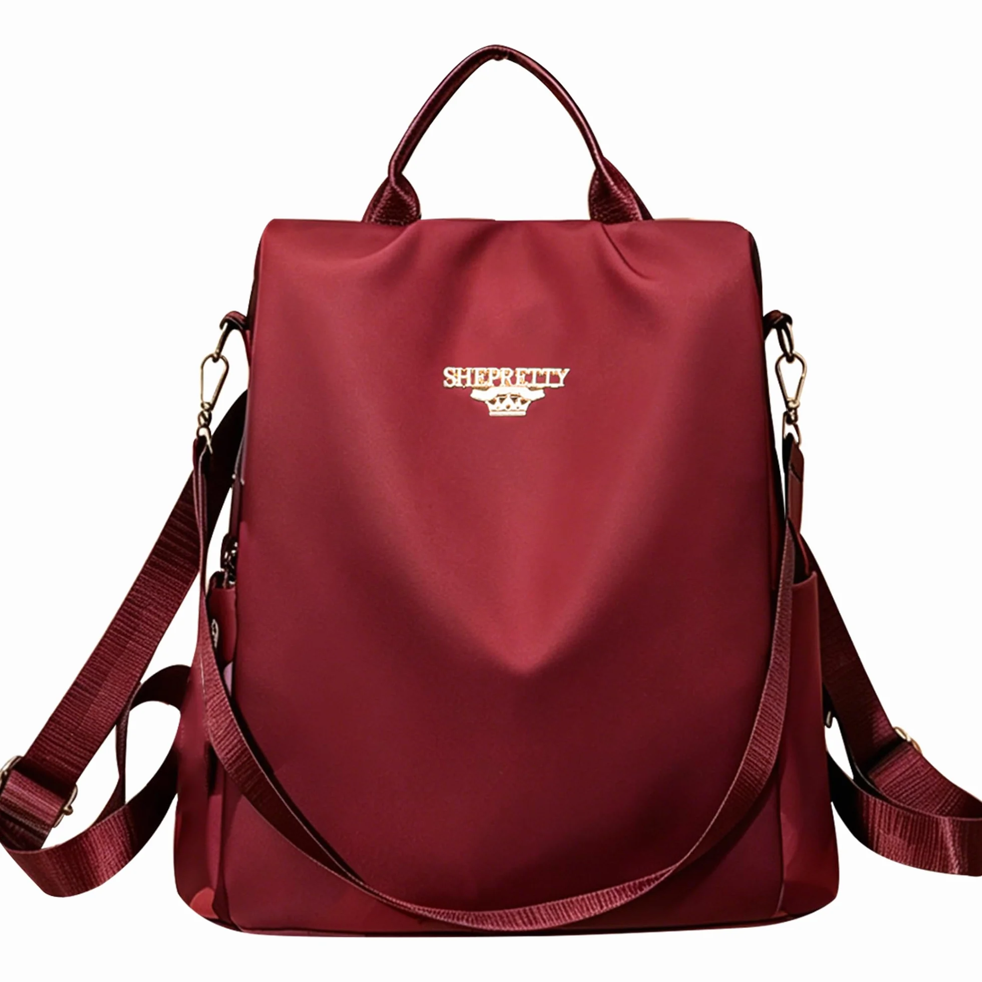 shepretty Plecak antykradzieżowy dla kobiet, 8864czerwony-3, 32 * 14 * 33cm, Praktyczny, prosty, elegancki