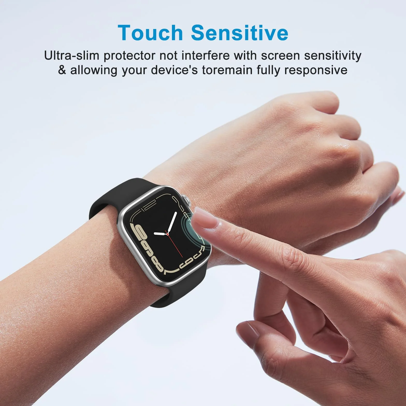 Mugust Folia ochronna do zegarka Apple Watch Series SE3/SE2/SE/6/5/4, 44 mm, elastyczny TPU, do iWatch 44 mm, ochrona wyświetlacza bez pęcherzyków powietrza, miękka folia HD przezroczysta na