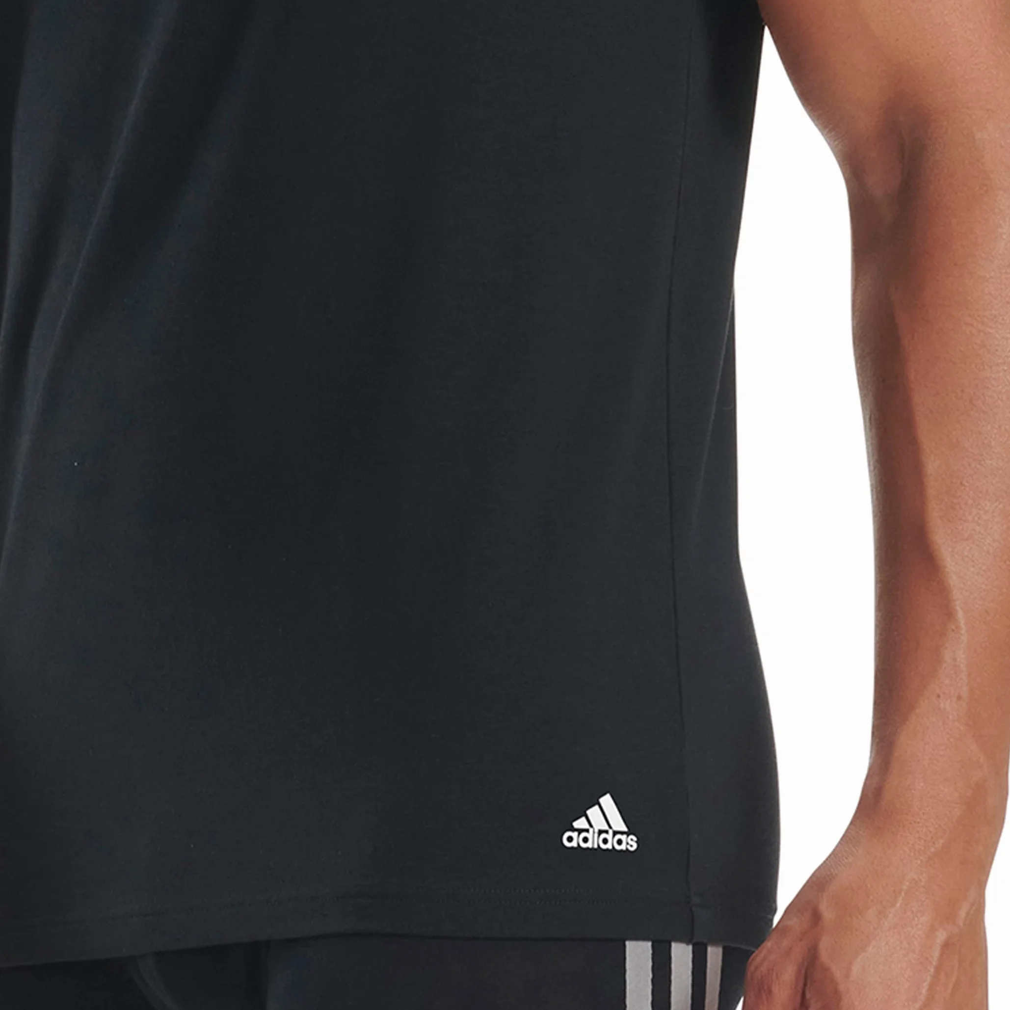 Adidas Sports Underwea Męskie Koszulki, Multipak V-Neck T, 2 Sztuki, Koszulka Bazelayer, Czarna, L