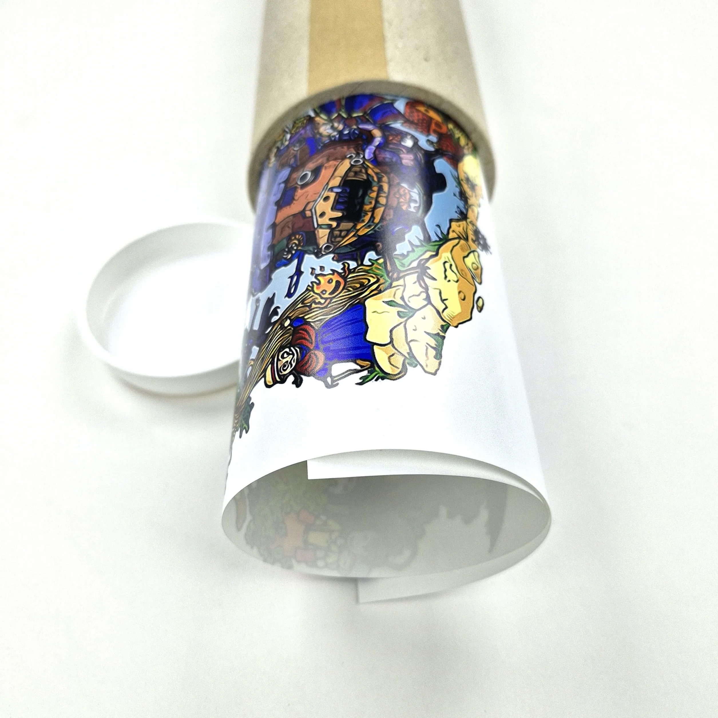 Bardzo mocna rolka wysyłkowa / rolka do przechowywania z pokrywką – na plakaty, dokumenty, rysunki i materiały do majsterkowania – długość 20–100 cm – produkt niemiecki (100 cm, 1 x 100 x 7,6 cm DIN