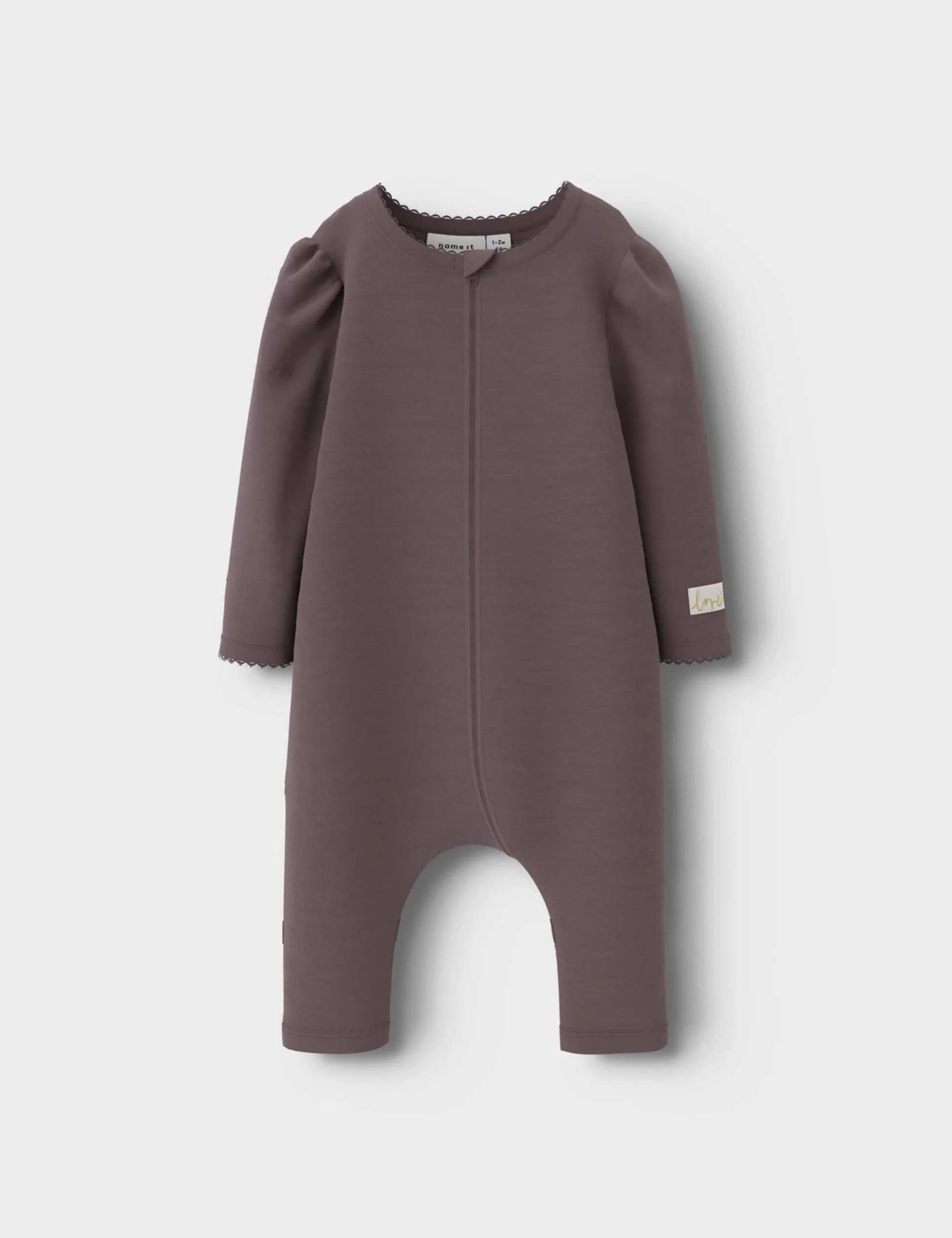 NAME IT Nbfwyla Wool/Vis Ls Suit, liliowy, 62 cm