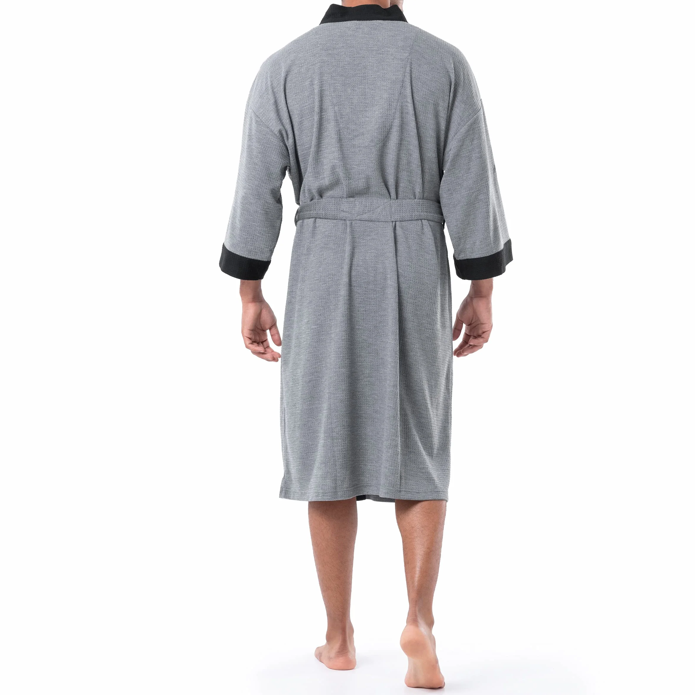 Izod Szlafrok Mężczyźni Gofrowo-dzianinowy szlafrok kimono