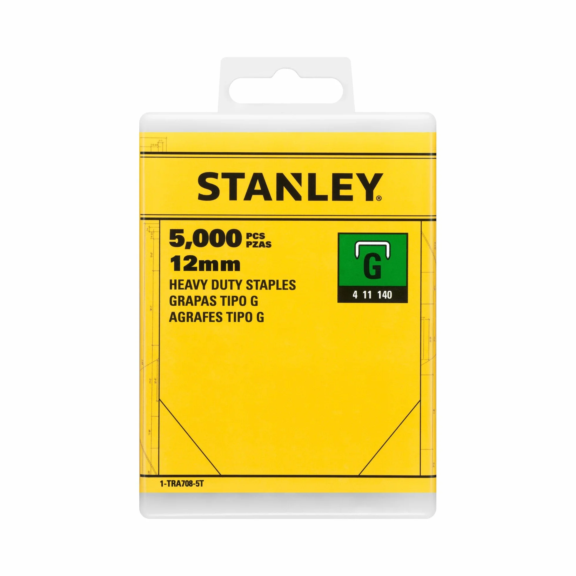 Stanley 1-TRA708-5T Wytrzymałe zszywki 12 mm (5000 sztuk) (opakowanie może się różnić)