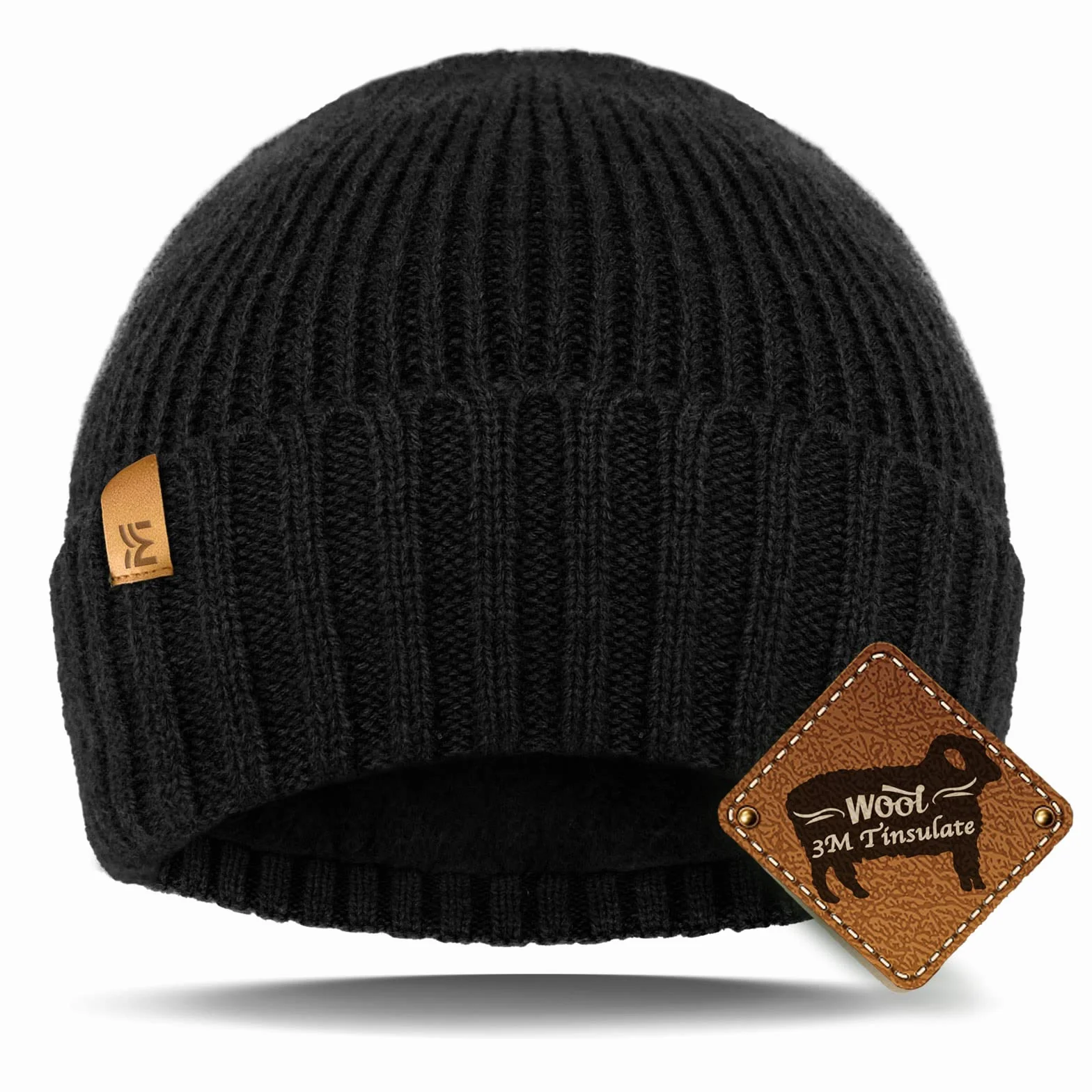 Męska Czapka Zimowa na Zimę, Thinsulate Ocieplenie i Wiatroszczelna Wełniana Beanie, Unisex Ciepła Strickmütze dla Kobiet i Mężczyzn