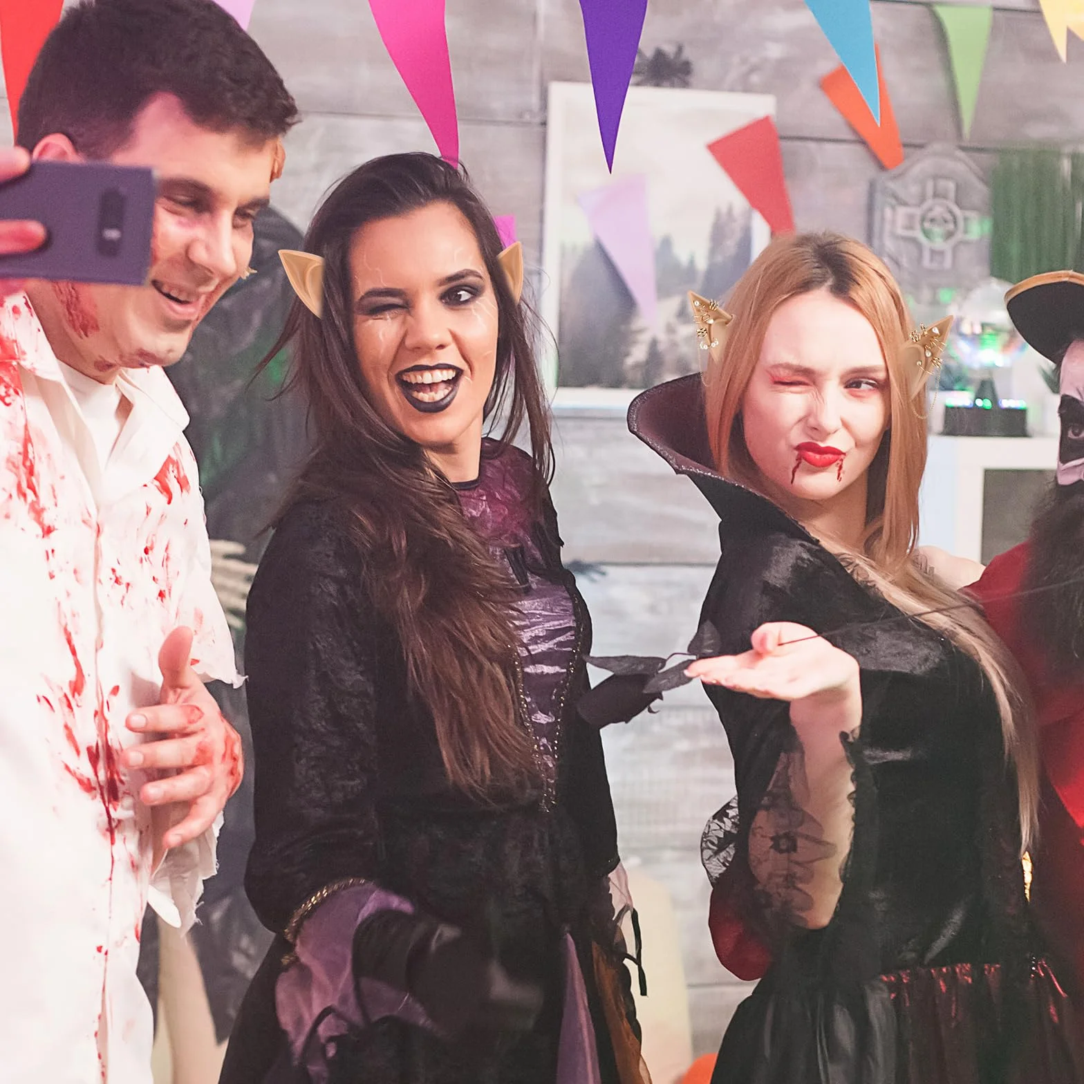Yolev 2 pary elfów uszu z perłami, kolczyki, łańcuszki, długie, krótkie, wróżki, elfy, elfy, akcesoria na Halloween, Boże Narodzenie, do kostiumu, akcesoria do kostiumu