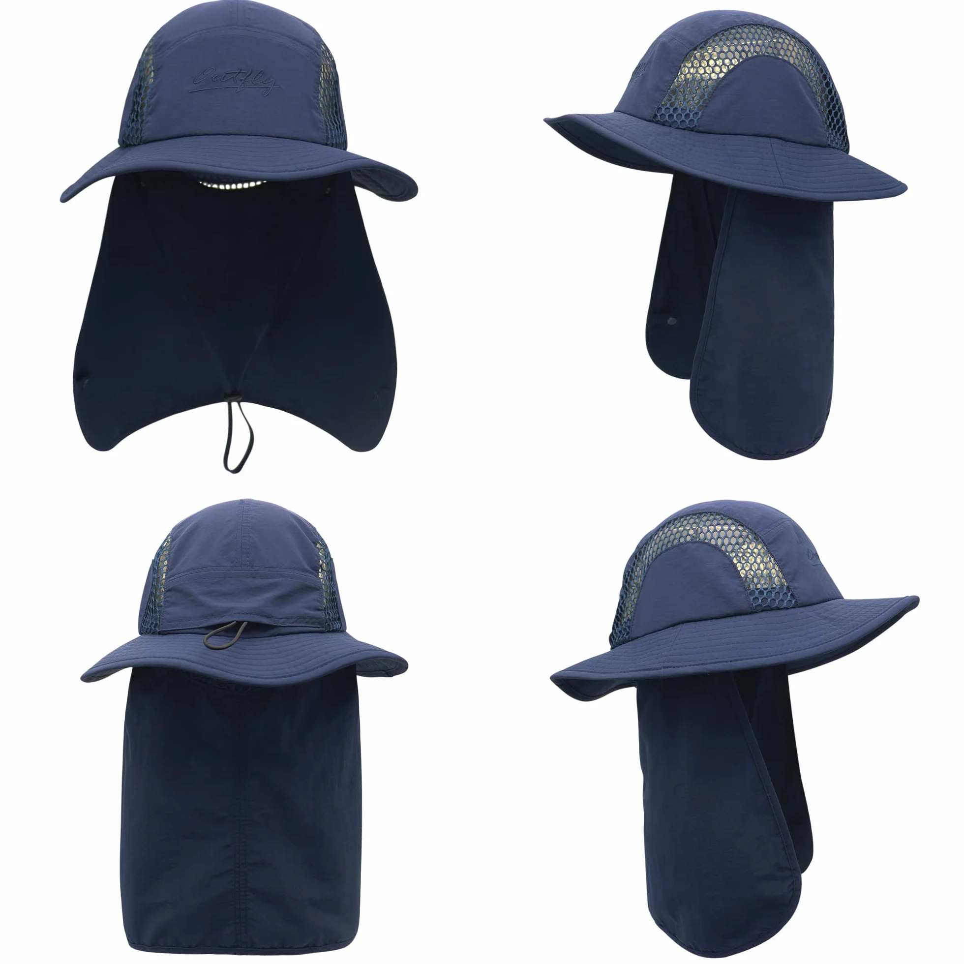 Unisex Safari Cap z bardzo długą ochroną karku, kapelusz przeciwsłoneczny, czapka legionistyczna UPF 50+, ochrona przed promieniowaniem UV, oddychająca, na kemping, do aktywności na świeżym