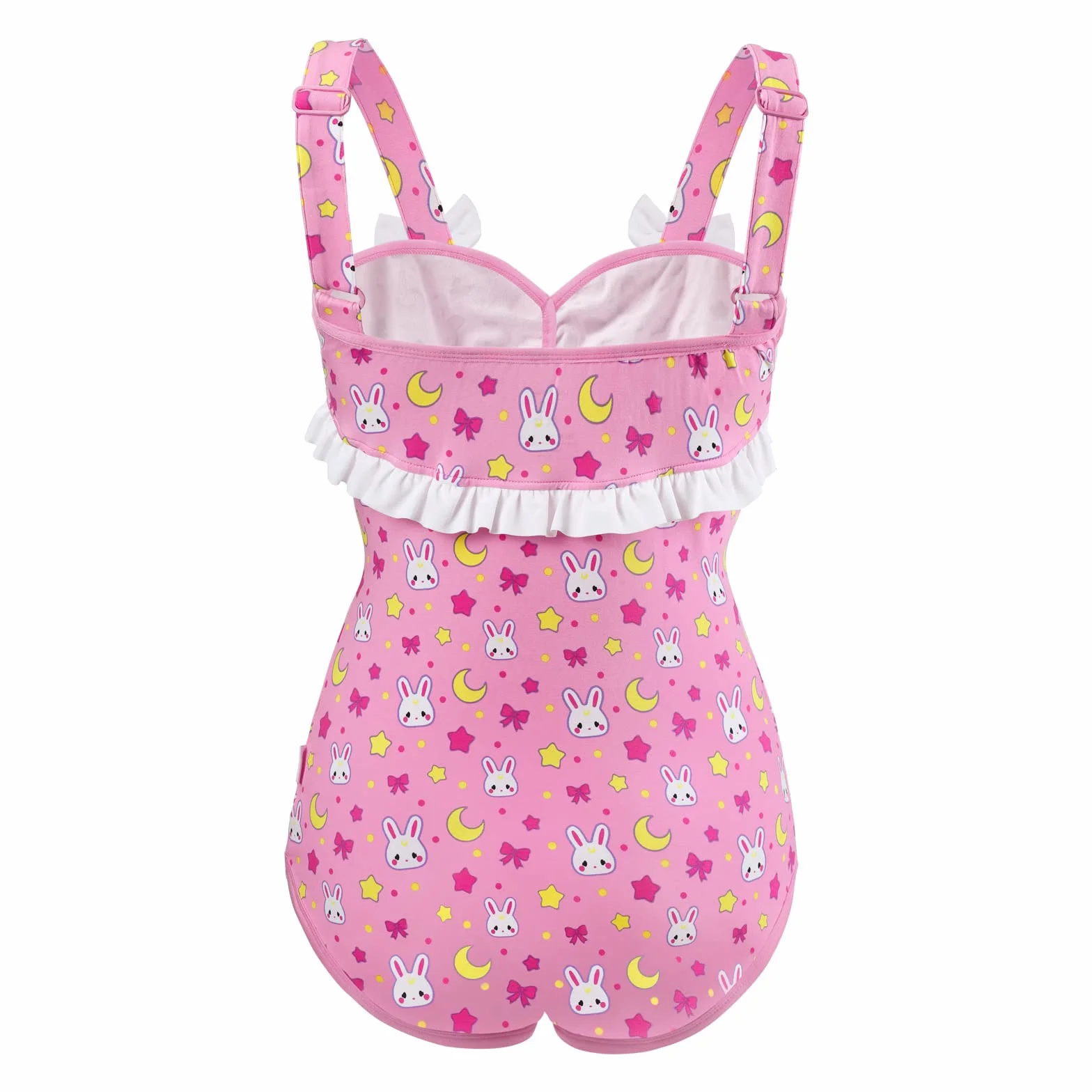LittleForBig Bawełniany śpioszki Onesie Piżama Bodysuit-Usagi Moon/miś przyjaciele
