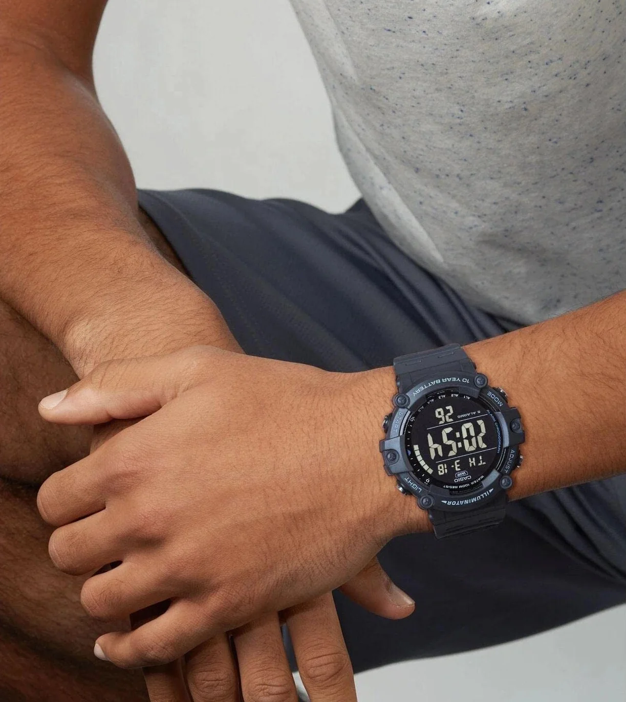 Casio - COLL Sports zegarek na rękę AE-1500WH-8BVEF - zegarek męski - wodoszczelny - cyfrowy - z paskiem z tworzywa sztucznego - niebieski