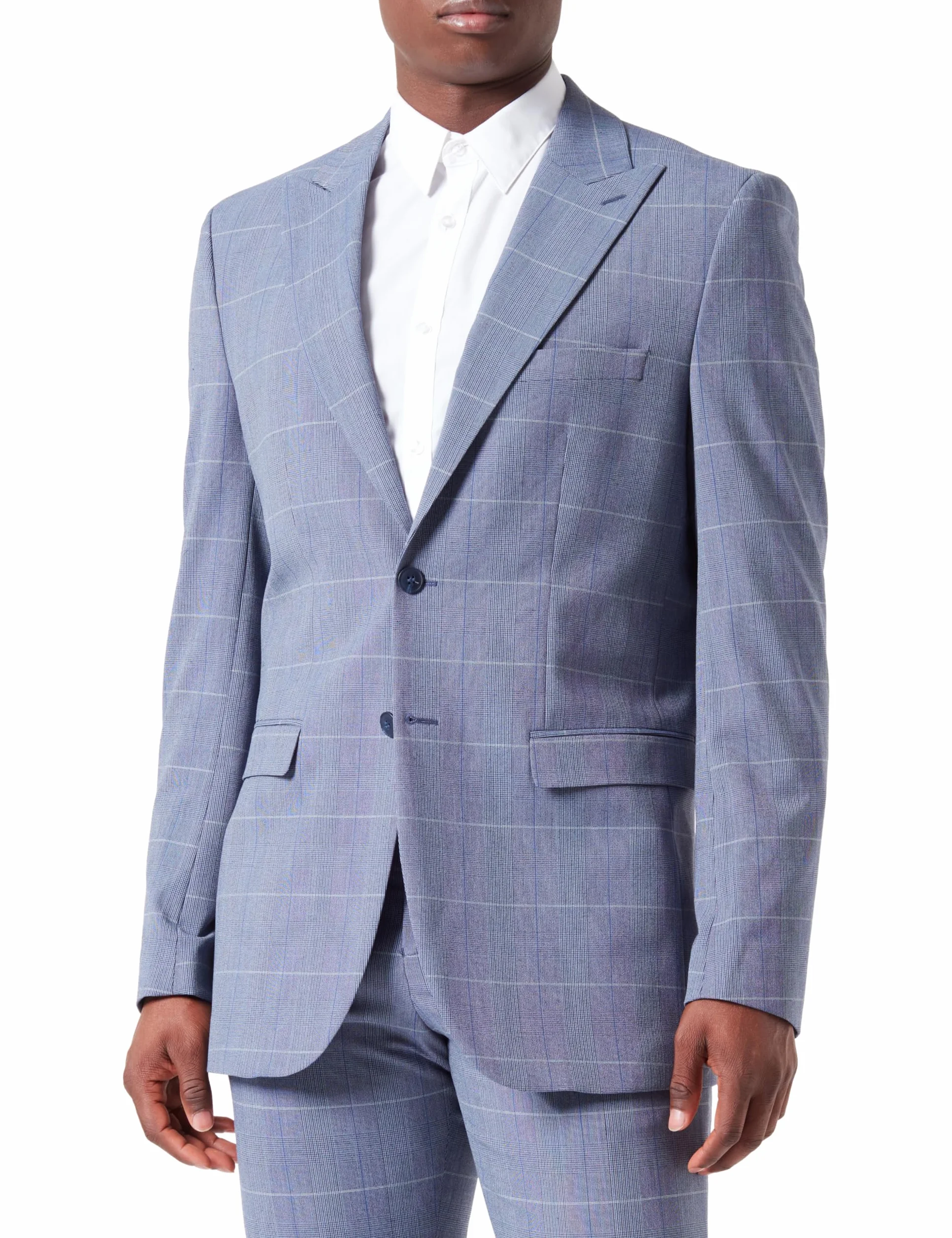 SELECTED HOMME Blezerek Mężczyźni Slhslim-liam Blue Check Blz Flex