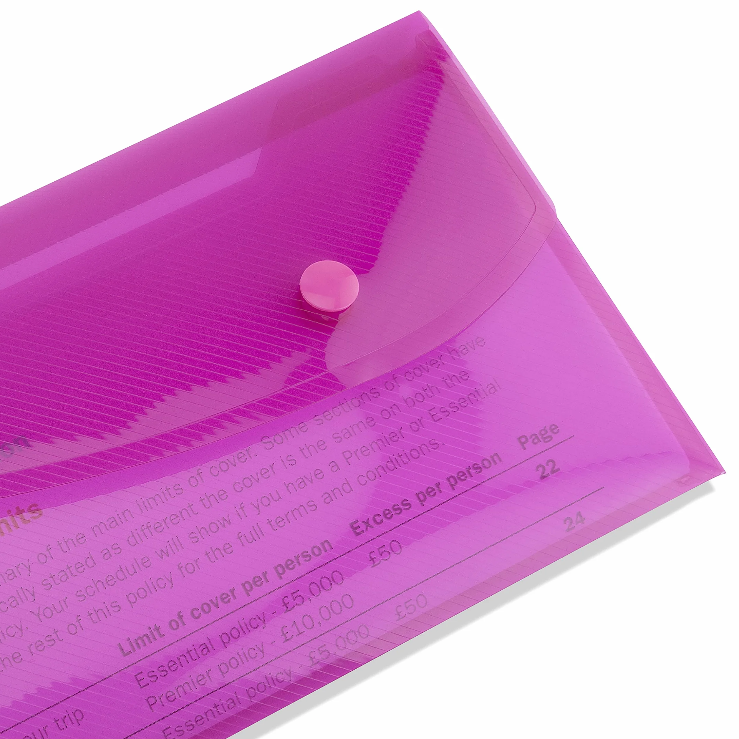 Rapesco 0690 ECO Recyklingowanego Plastikowe Portfele, DL, Różnie Jasne Przezroczyste Kolory, Opakowanie 5