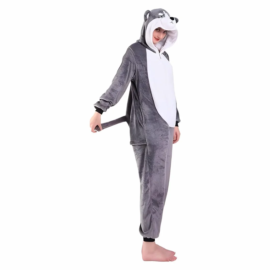 Pies Kigurumi Piżama Onesie dla dorosłych – pluszowa, uniseks, zwierzęca piżama, rozmiary S-XL