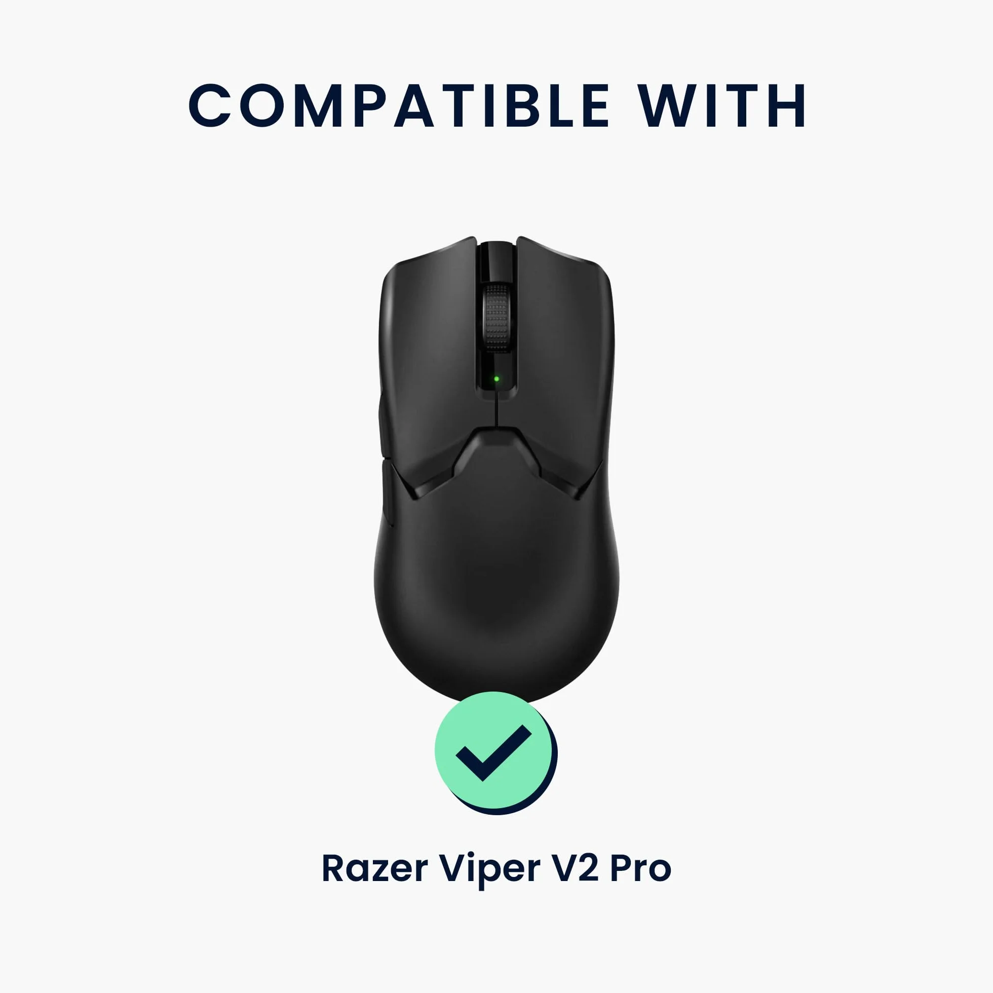 kwmobile Owijka do myszy Kompatybilna z Razer Viper V2 Pro - Antypoślizgowa imitacja skóry - Czarna