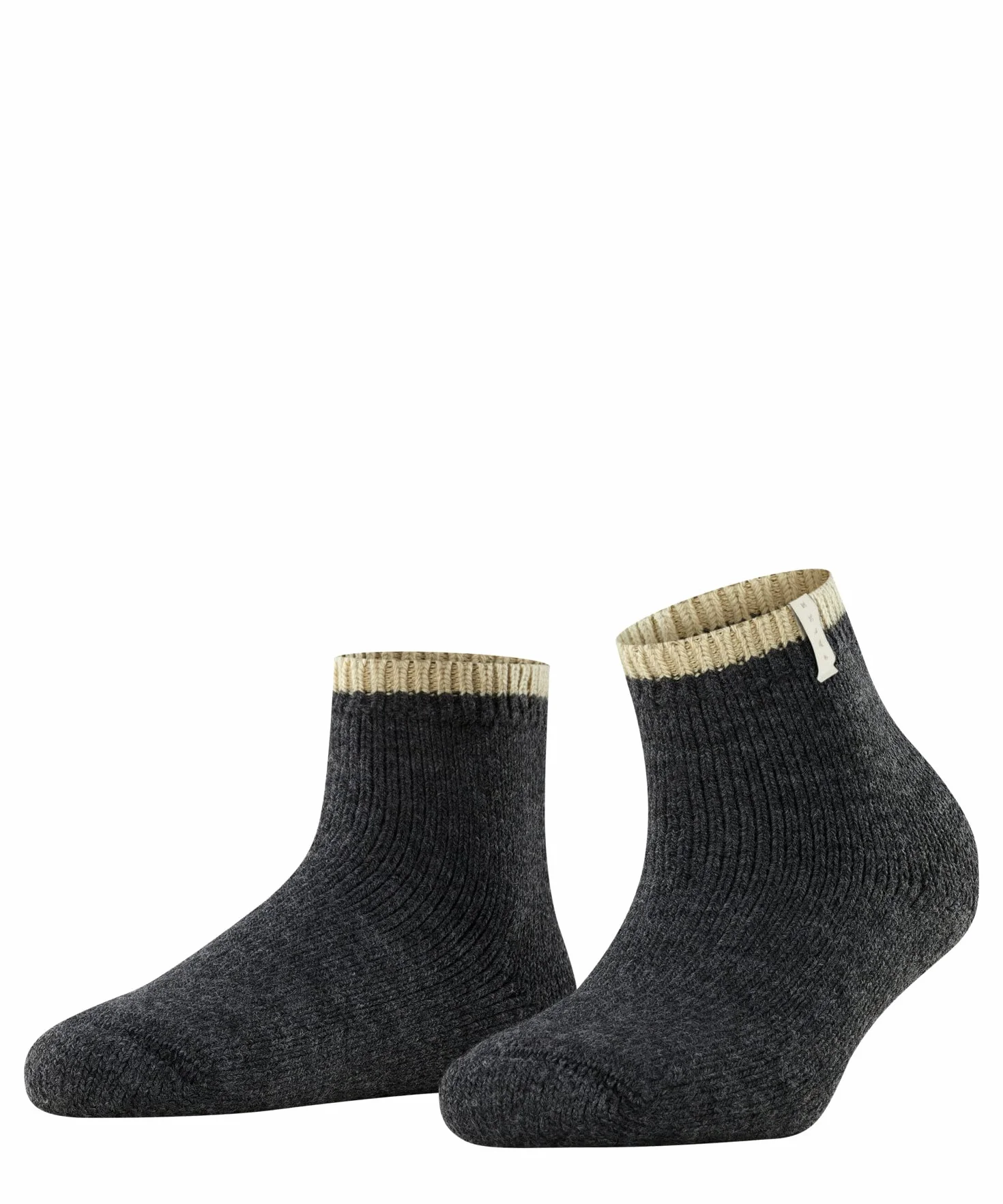 FALKE Kobiety Skarpety Cosy Plush W Sso Wełna Alpaki z wzorem 1 Para, Szary Anthracite Melange 3081, 35-38