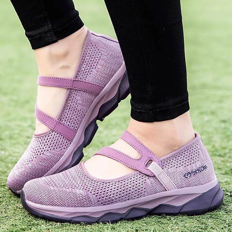 Oddychające i swobodne buty damskie buty do chodzenia lekkie trampki ortopedyczne damskie antypoślizgowe buty do chodzenia