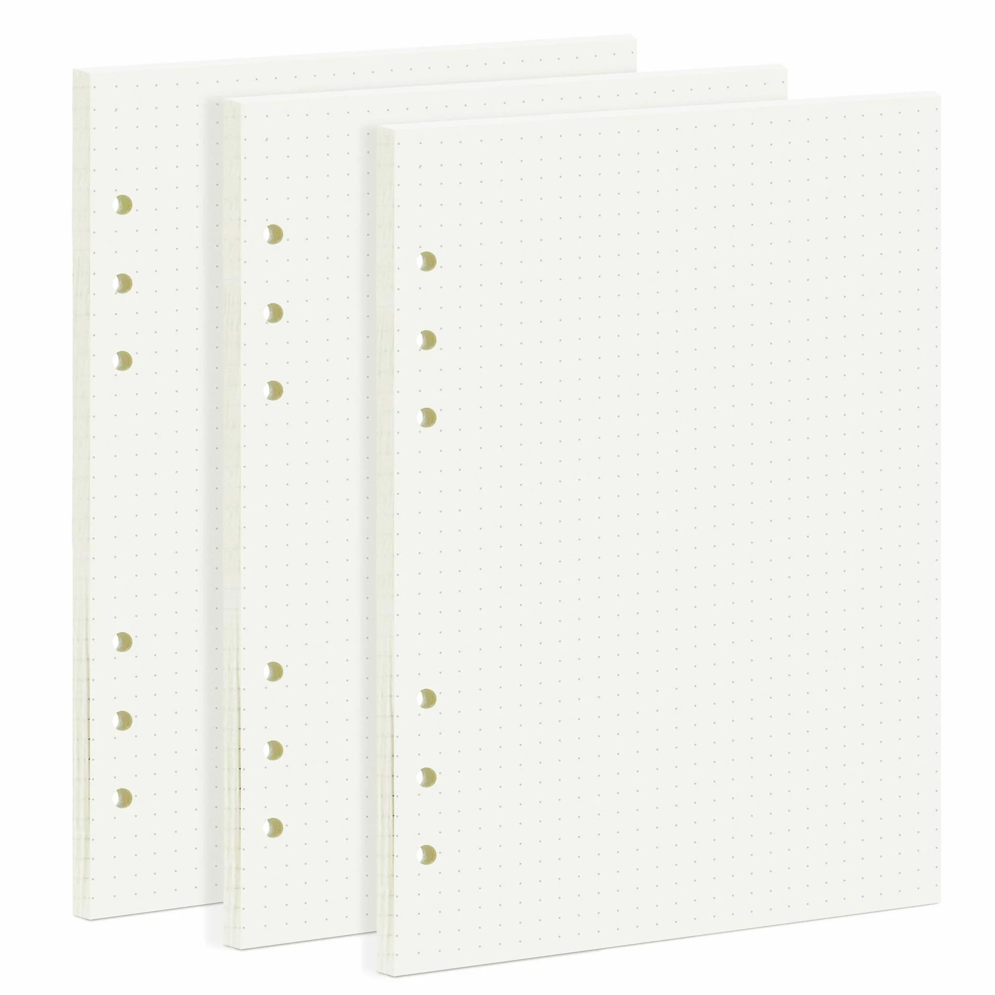 135 Arkuszy Planner Wkłady z Kropkami Papier A5 6 Otworów Spoiwo Siatka Notatnik do Dziennika Filofax Bullet Journals (8,26x5,59 cala)