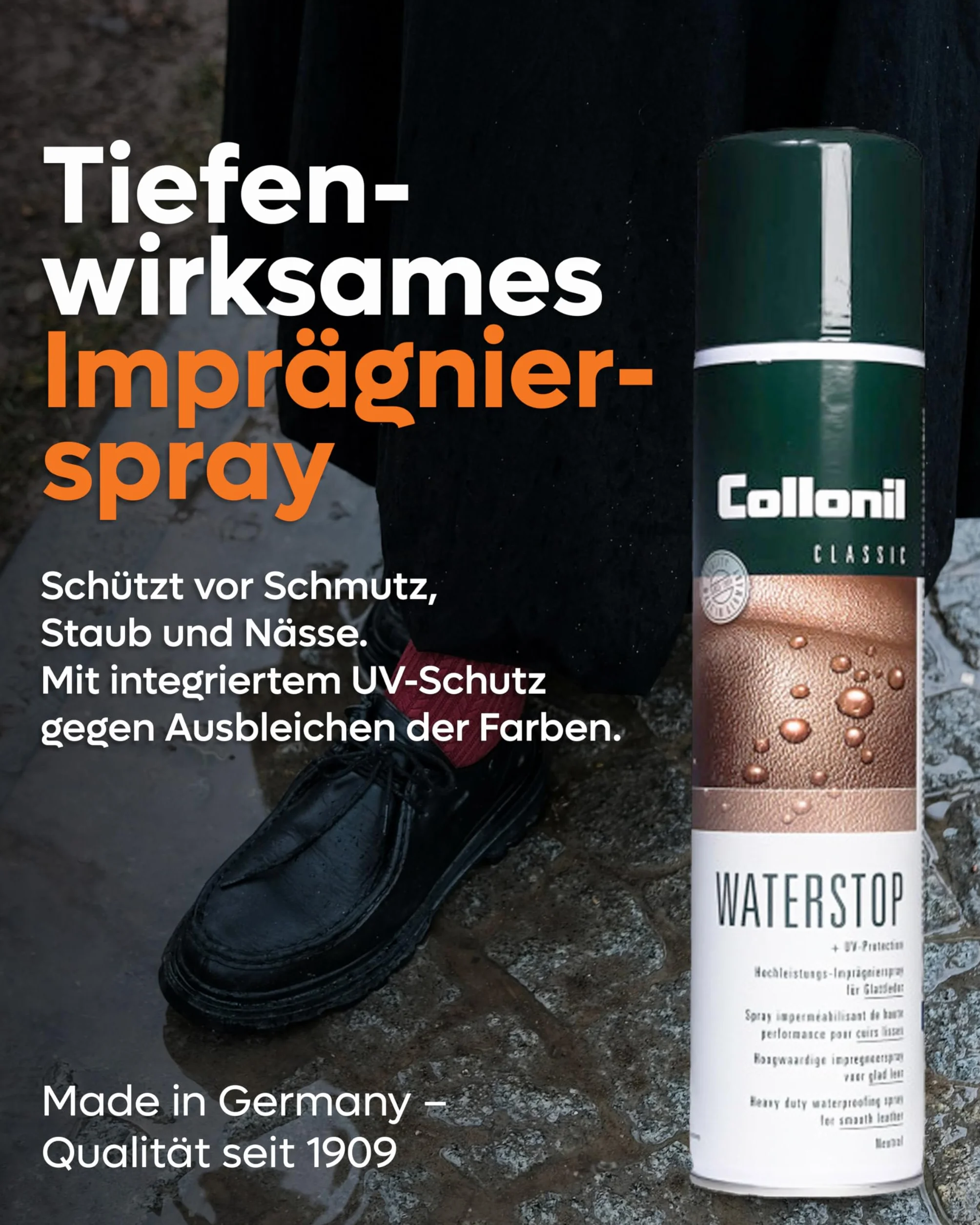Collonil Uniseks dla dorosłych Waterstop 400 ml Spray zabiegi i polerki do butów AER014 przezroczysty 400 ml