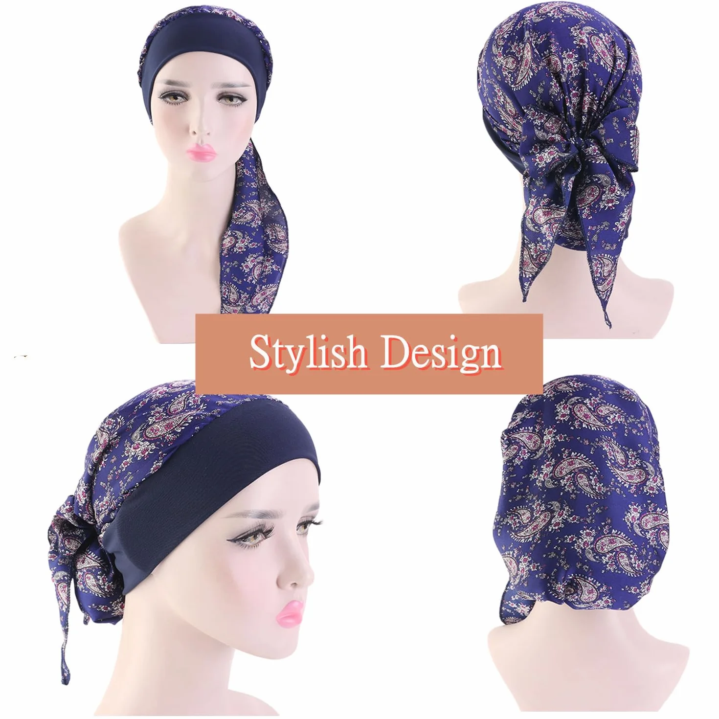 Chusta turban, damska chusta na lato, z nadrukiem, elastyczny turban, chusta na głowę, chemia, nakrycie głowy, bawełna, turban, czapka dla kobiet, wypadanie włosów, rak, chemia