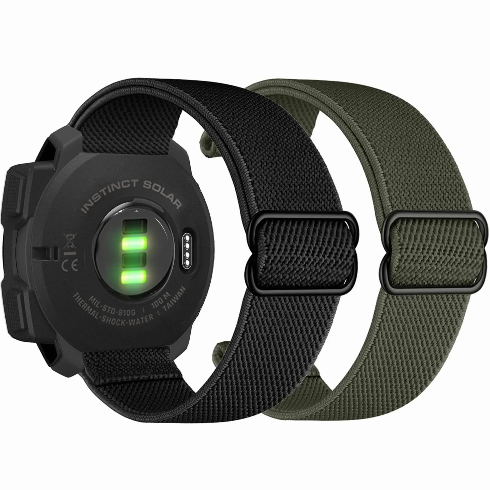 YOOSIDE Garmin Instinct 2 Solar elastyczny pasek do zegarka, 22 mm, ultralekki, rozciągliwy, nylonowy pasek do zegarka z klamrą, instynkt taktyczny, falowy, instynkt e-sportowy