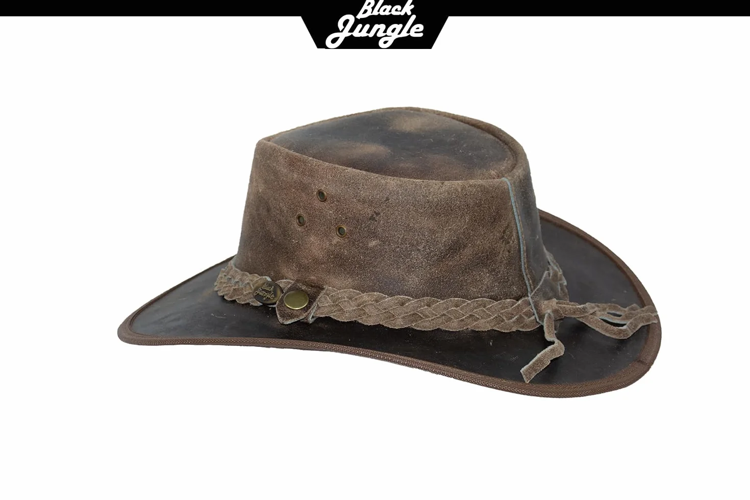 Black Jungle BALAT kapelusz skórzany, kapelusz westernowy, kapelusz australijski, kapelusz kowbojski
