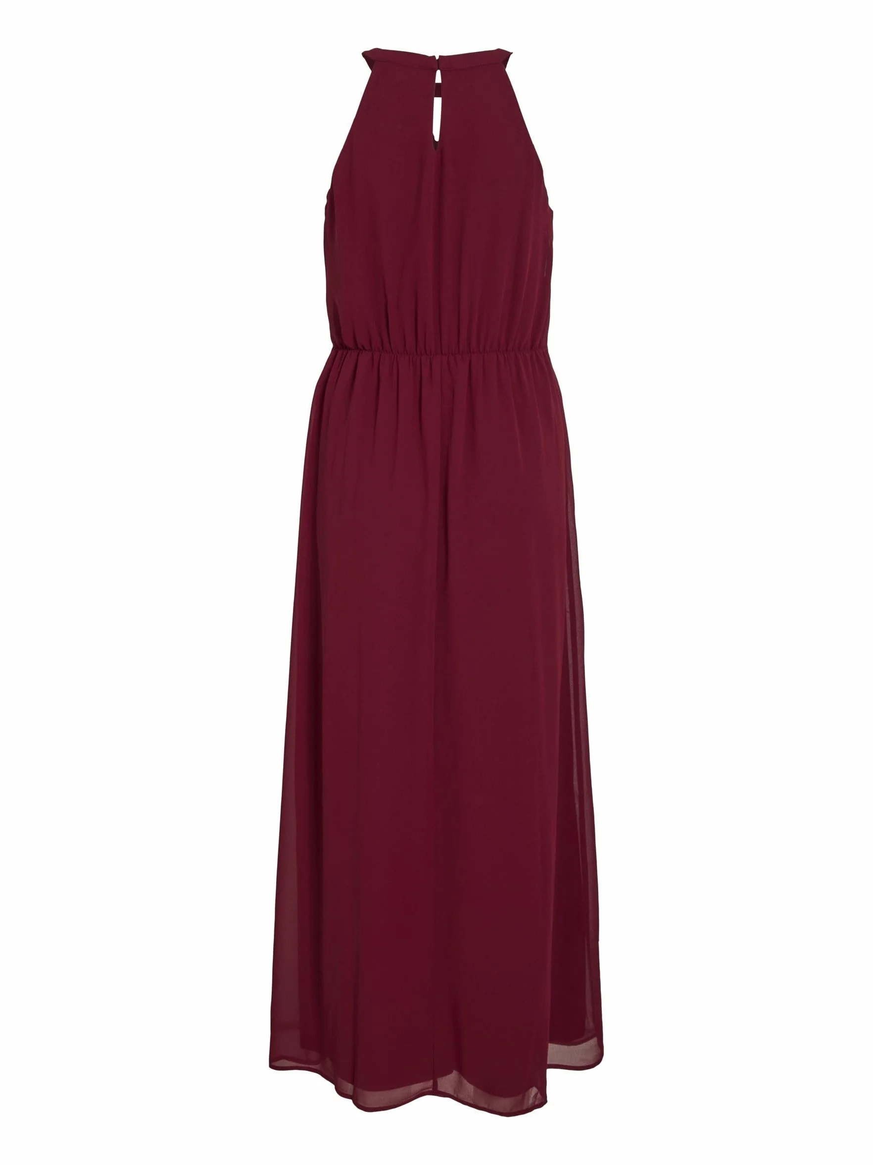 Vila Damska sukienka wieczorowa Vimilina z kołnierzem Maxi Dress-Noos, Cabernet/Szczegóły: elastyczny, 40
