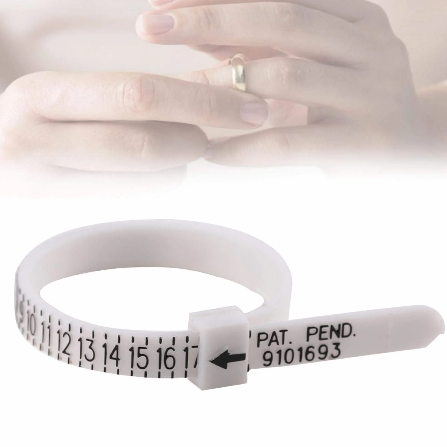 US Ring Sizer Measure, miernik rozmiaru pierścionka amerykańskiego do mierników z miernikiem, pałeczką na palec, testerem obrączek, regulowany palec – miernik rozmiarów w Wielkiej Brytanii i USA