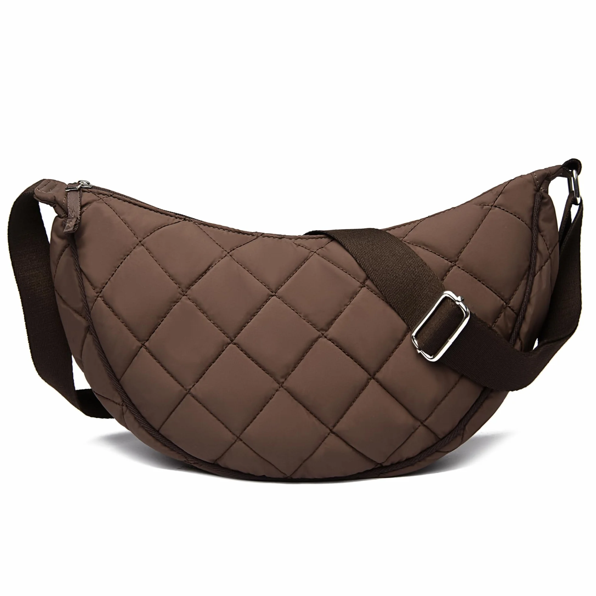 Micmores Crossbody Bag damska torba na ramię, nylonowa, pikowana, lekka, bufer, torba crossbody, duża torba na ramię, hobo, torba na brzuch, dla kobiet i mężczyzn