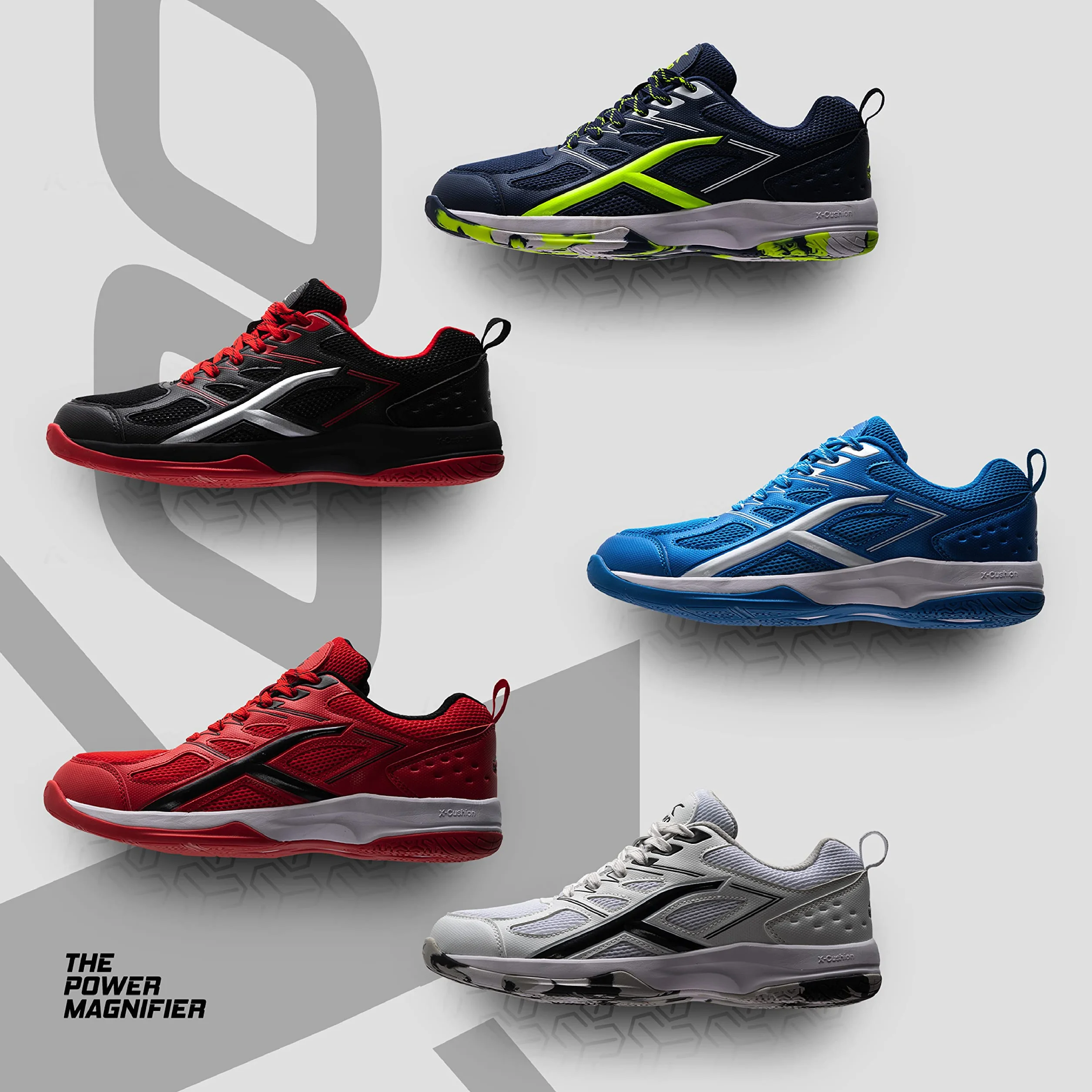 HUNDRED Xoom Non-Marking Professional Badminton Shoes for Men