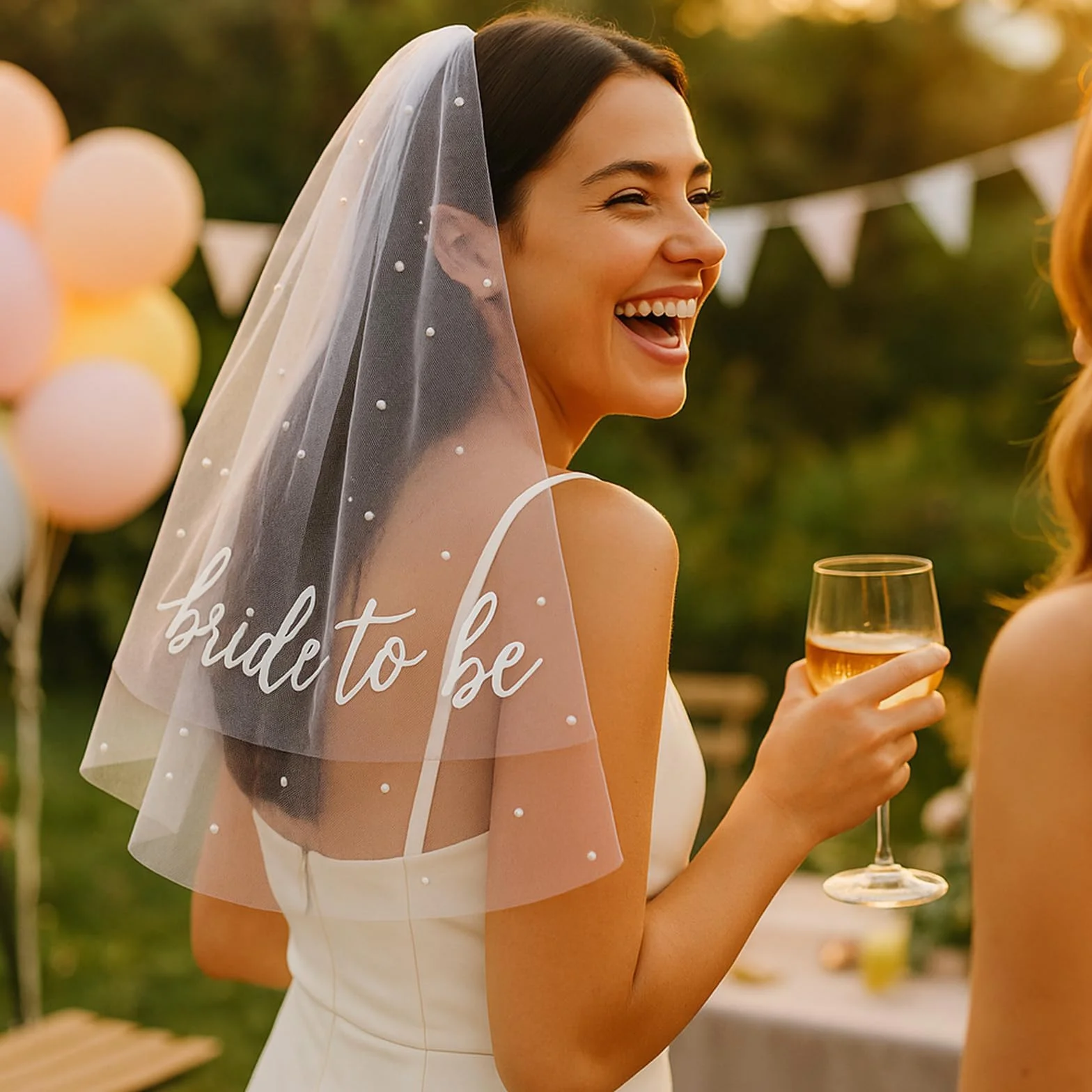 Welon dla panny młodej biały brid to Be– elegancki welon dla panny młodej z miękkiego tiulu, krótki welon dla panny młodej, odpowiedni na wesela, wieczory panieńskie, krótki welon dla panny młodej