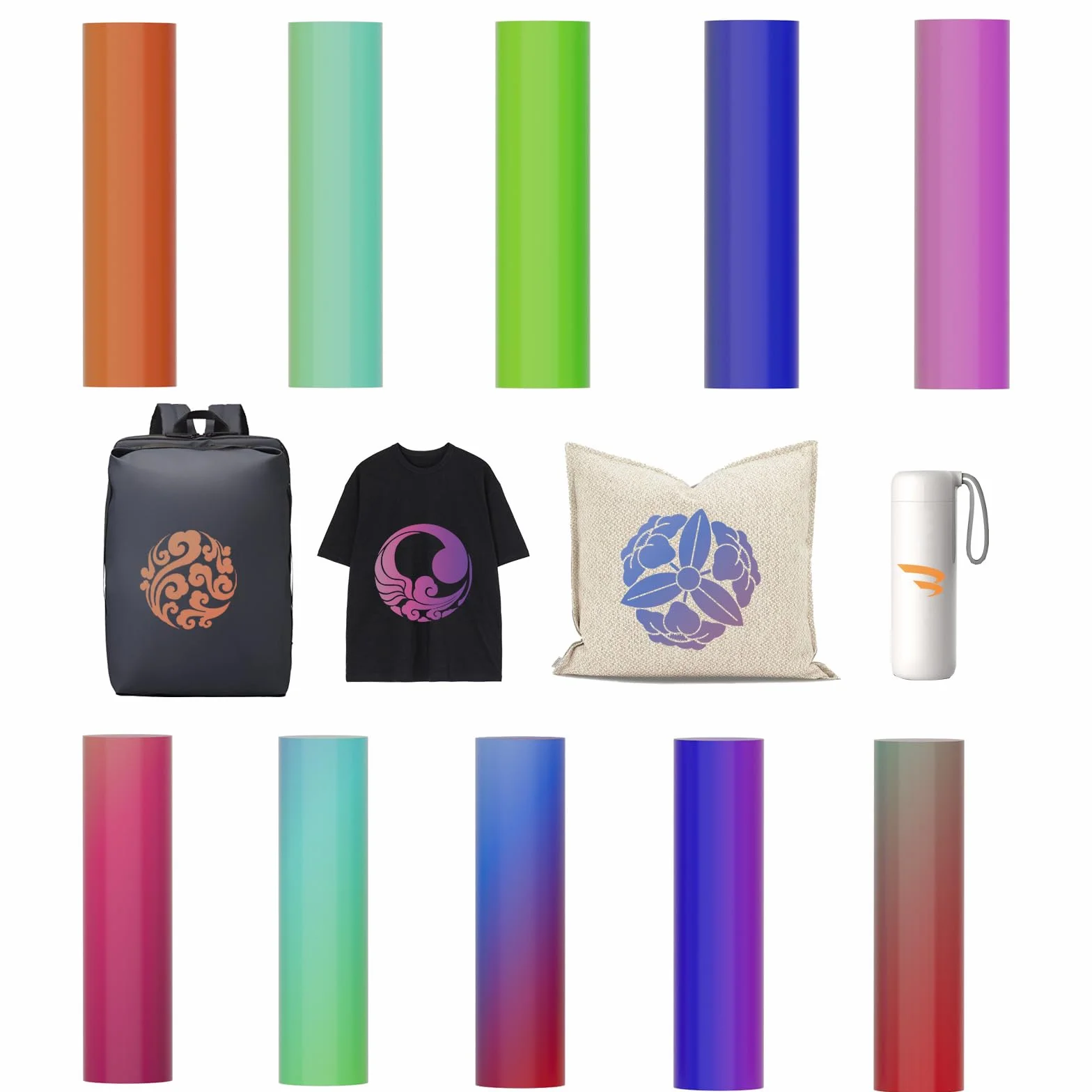 Infusible Ink Folie, 10 sztuk 11,5 x 30,5 cm Infusible Transfer Ink Sheets, 10 sztuk kolorowego papieru sublimacyjnego, żelazo na koszulce i kubku (gradient kolorów)