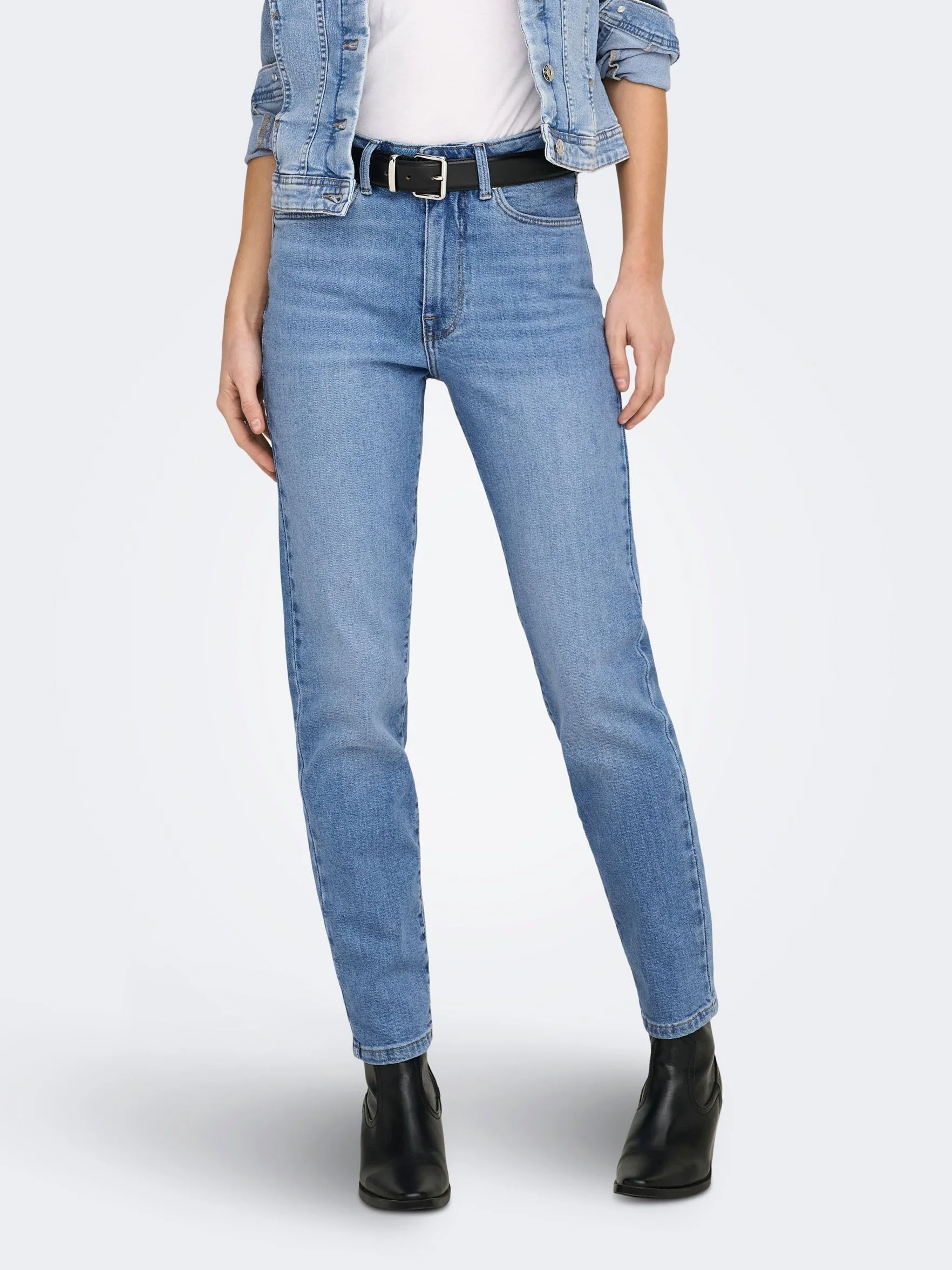 ONLY spodnie jeansowe Kobiety Onlemily Stretch Hw St Ak Dnm Cro571noos