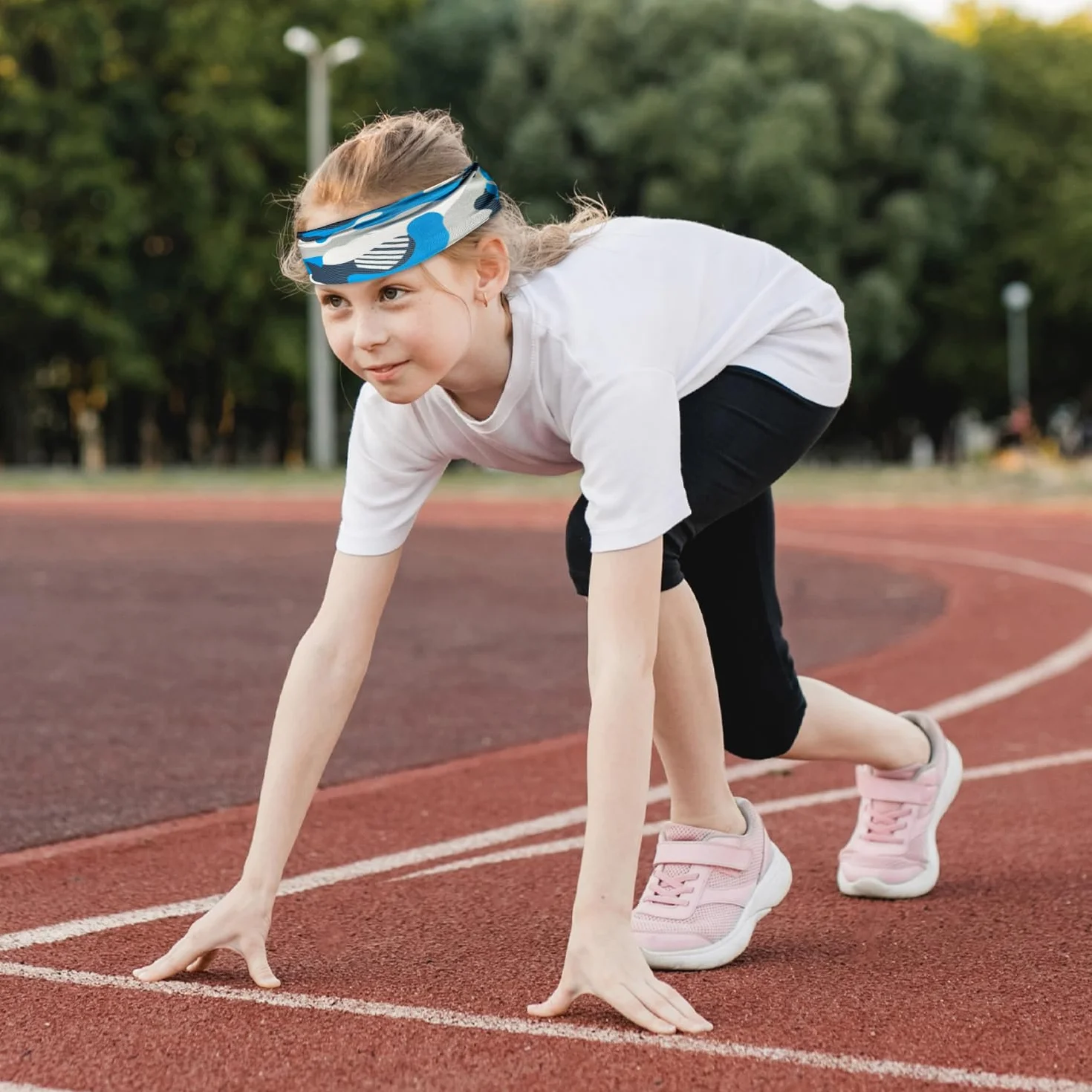 Sportowa opaska na głowę dla dzieci, 2 szt., chłopięca, elastyczna opaska do włosów, pochłaniająca pot, sportowe opaski na głowę dla chłopców, dzieci, do koszykówki, piłki nożnej, pot do włosów (styl