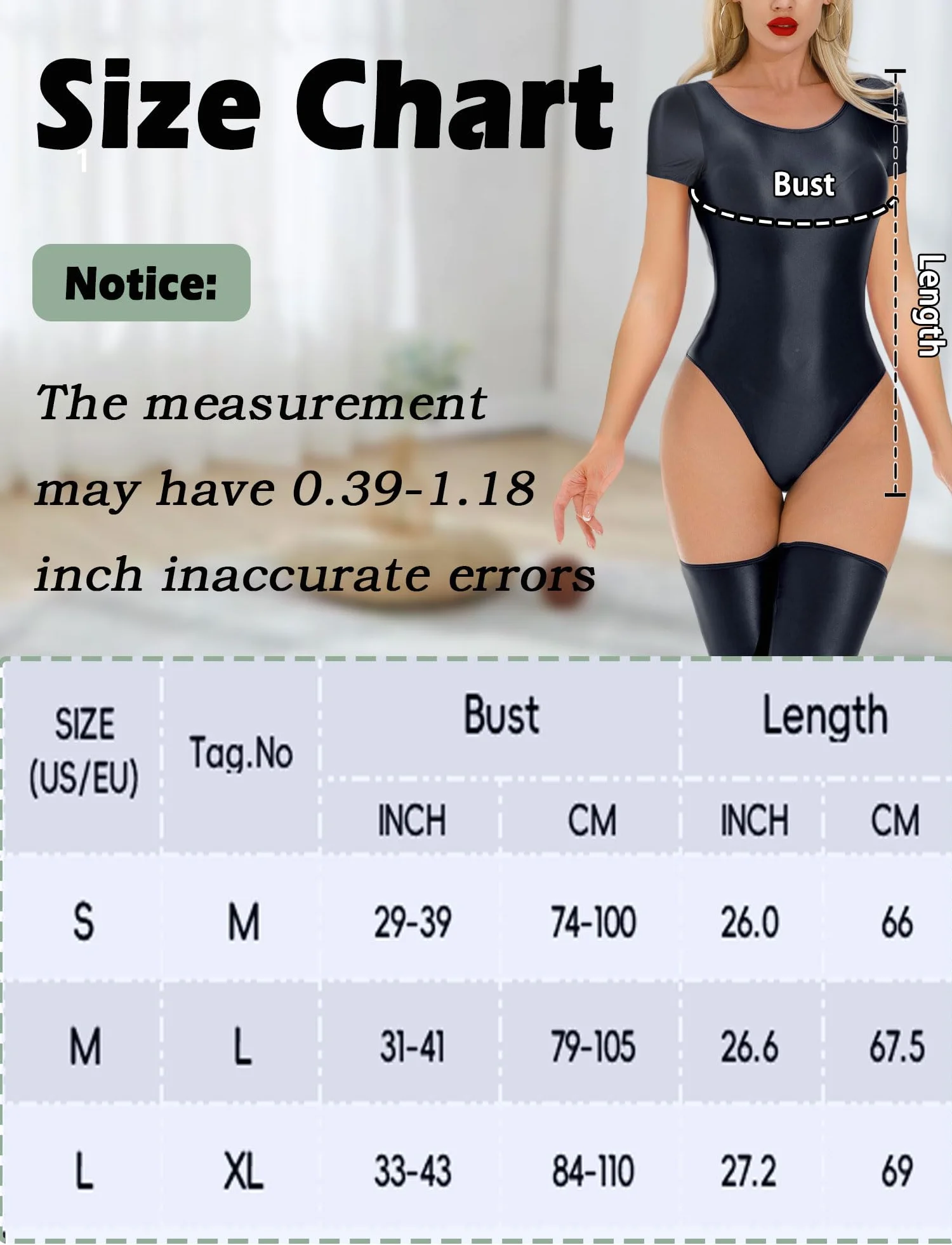 Maeau Damskie body błyszczące, przezroczyste, seksowne body do klubu nocnego na imprezę EU S-L (Asie M-XL)