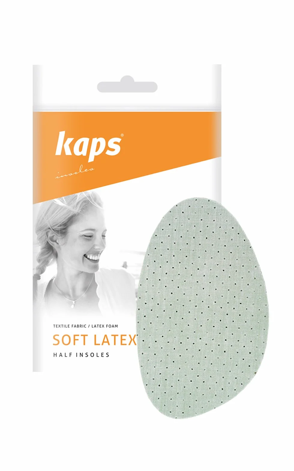 Kaps Soft Latex Half - Wygodne Półwkładki, Wykonane z Wysokiej Jakości Bawełny i Lateksu, Ochrona Przed Otarciami i Pęcherzami, Znakomita Amortyzacja Stopy, Idelane do Butów na Obcasach