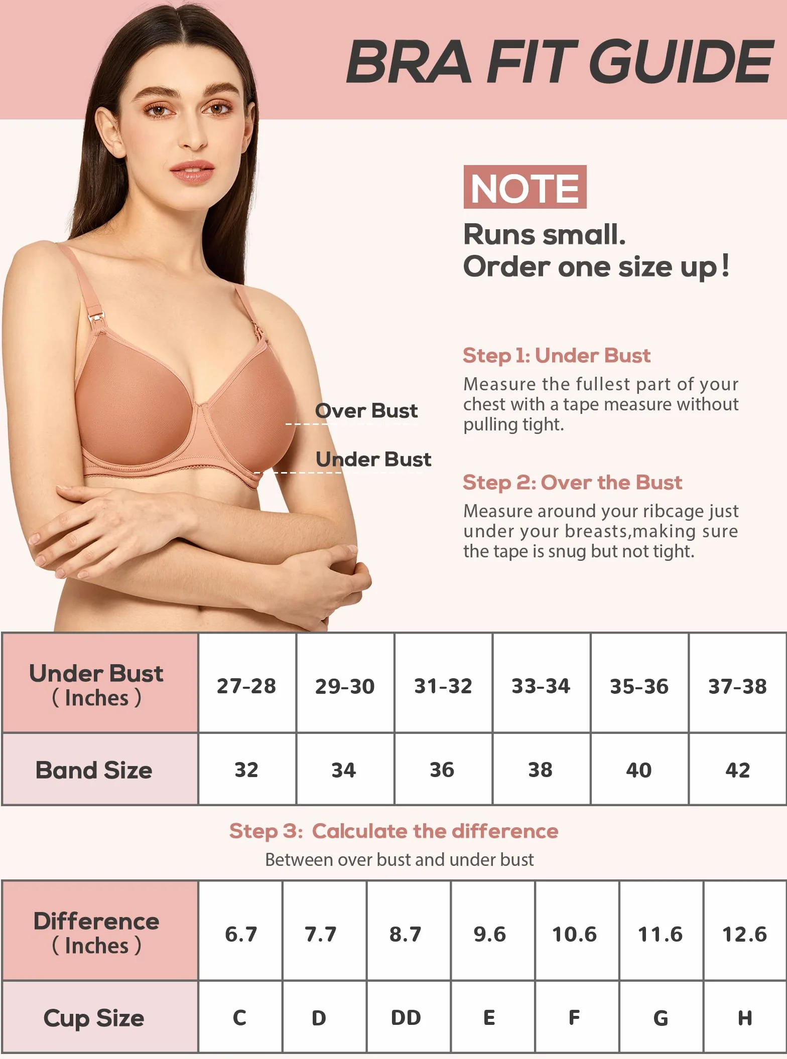 Gratlin Damskie plus size wyściełane fiszbiny biustonosze podtrzymujące pielęgniarstwo biustonosze Meternity Bras
