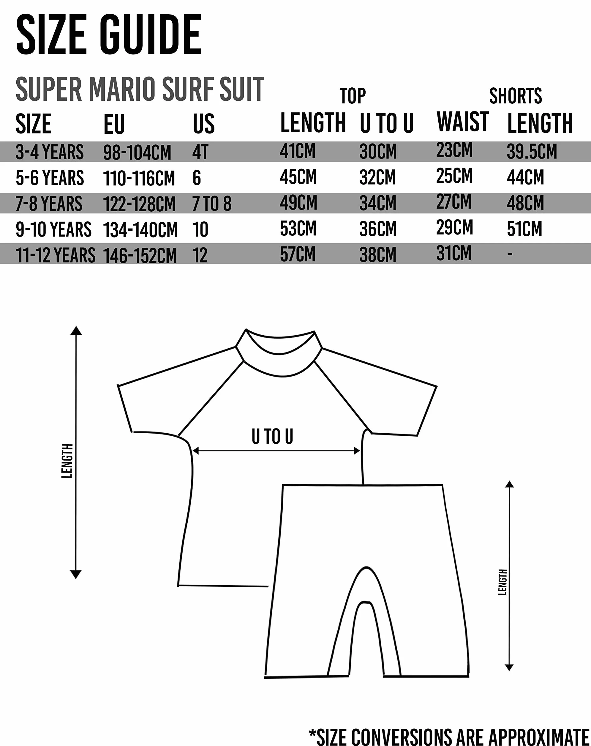 Super Mario Strój kąpielowy dla chłopców | niebiesko-zielony dwuczęściowy strój kąpielowy z szortami | dziecięcy kostium kąpielowy dla graczy UV50+ bezpieczny dla słońca