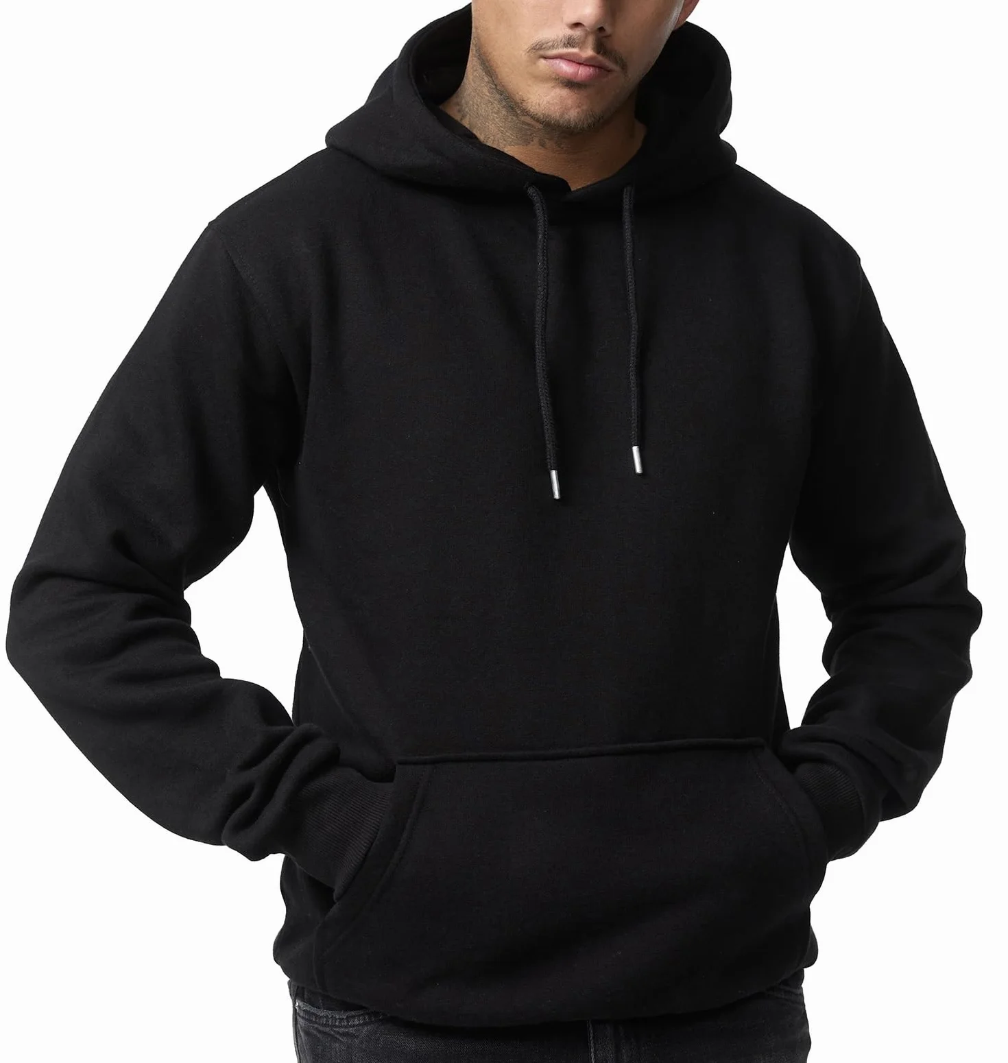 Smith & Solo Męska bluza z kapturem – bluza z okrągłym dekoltem – długi rękaw – slim fit – trening – bluza z kapturem – wysokiej jakości mieszanka bawełny dla mężczyzn