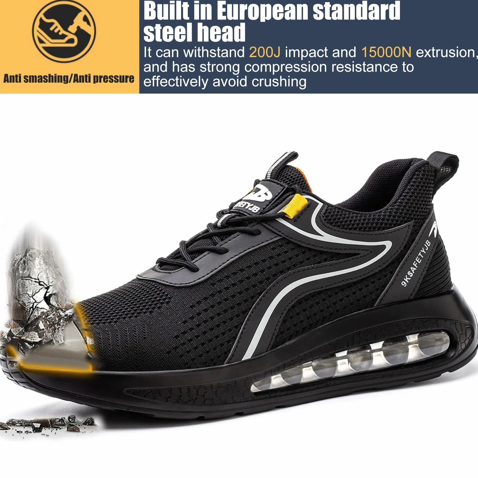 Obuwie Ochronne Antypoślizgowe Buty Robocze Oddychające Buty Ochronne ze Stalowym