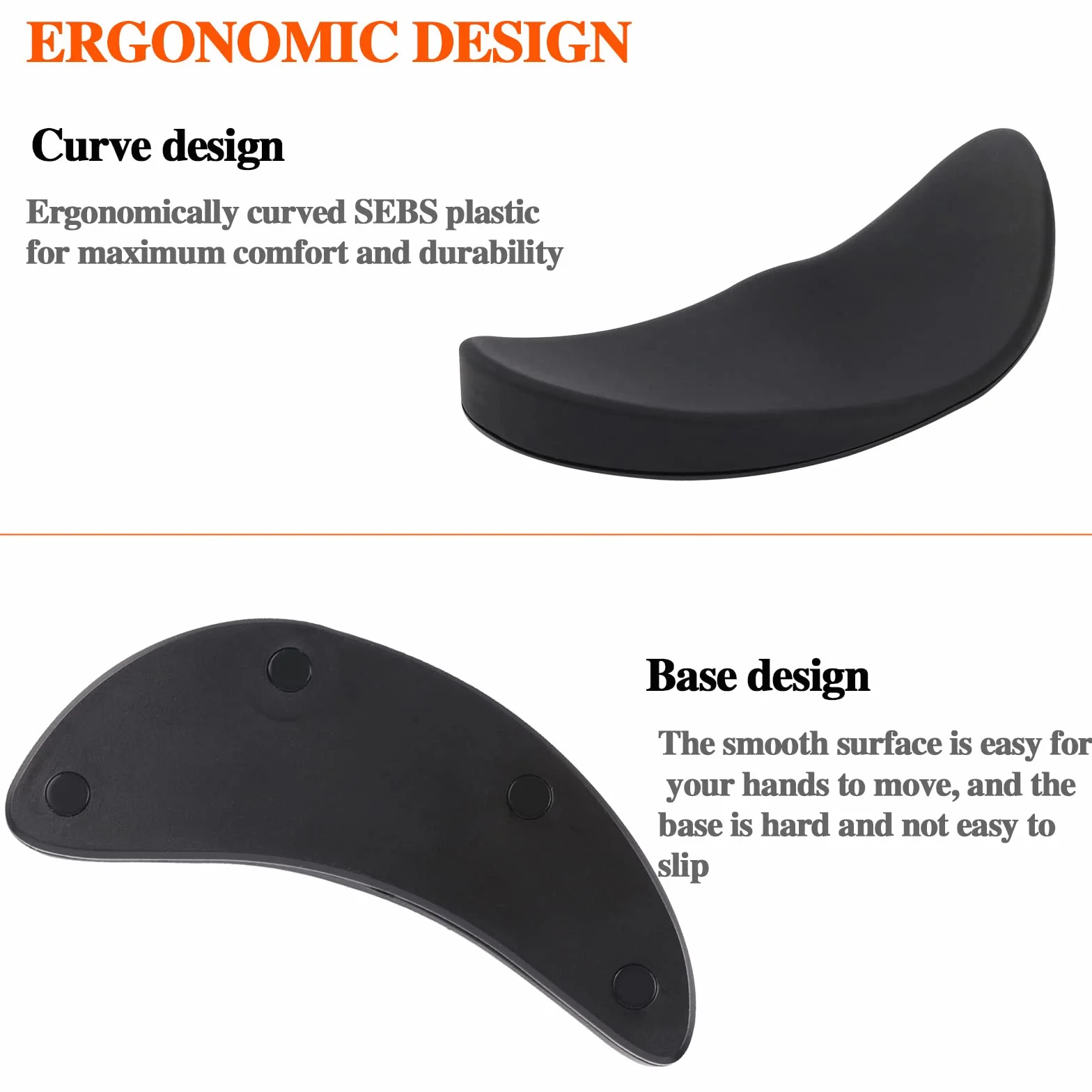 Sliverdew Wrist Rest podkładka pod mysz, ergonomiczna podkładka pod nadgarstek, przesuwana podkładka pod nadgarstek, do pracy biurowej, gier, kodowania