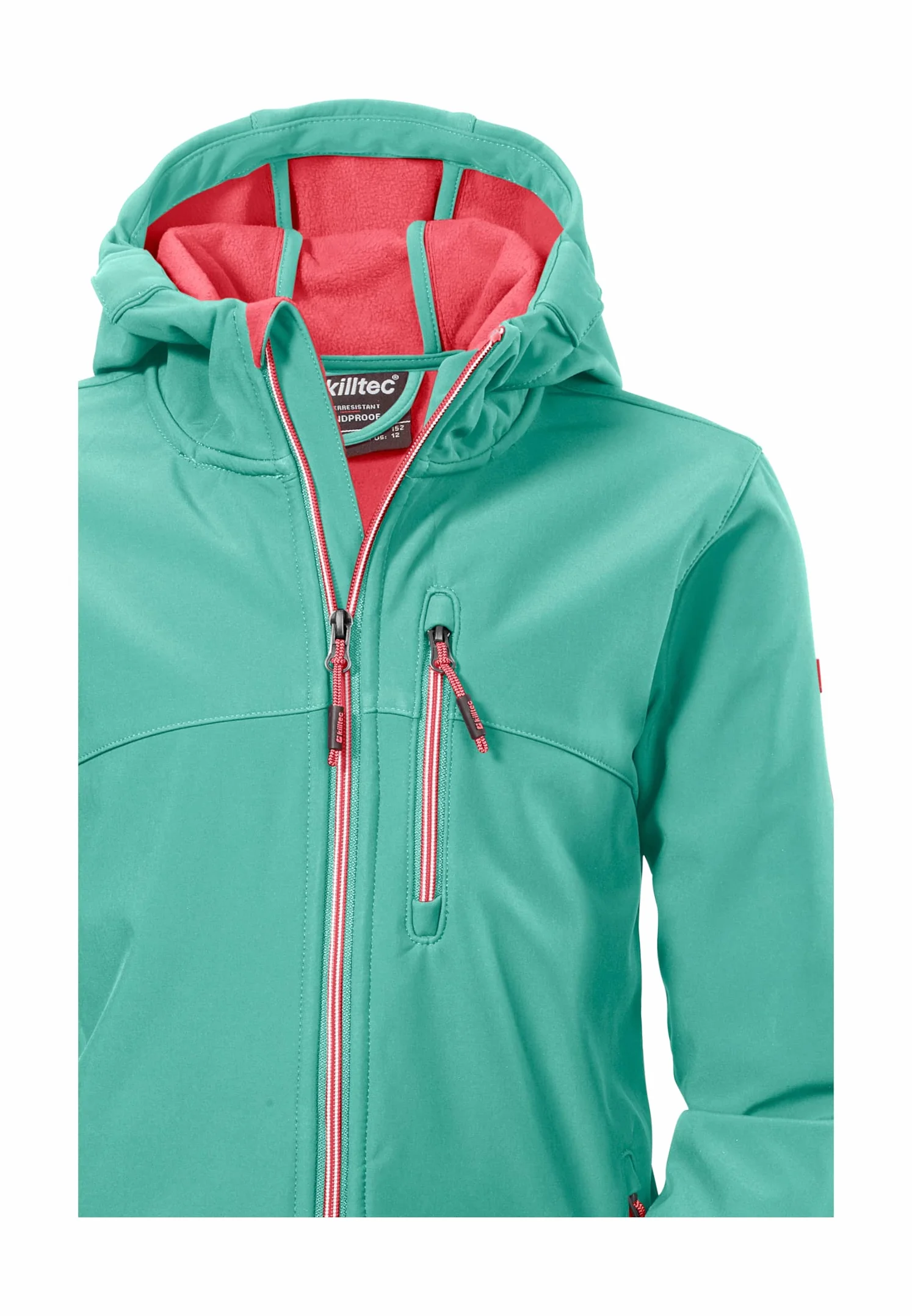 Killtec Kurtka softshell Kurtka softshell z kapturem wodoodporna 00238-dunkelanthra 176 Dziewczynki Girls Softshelljacke