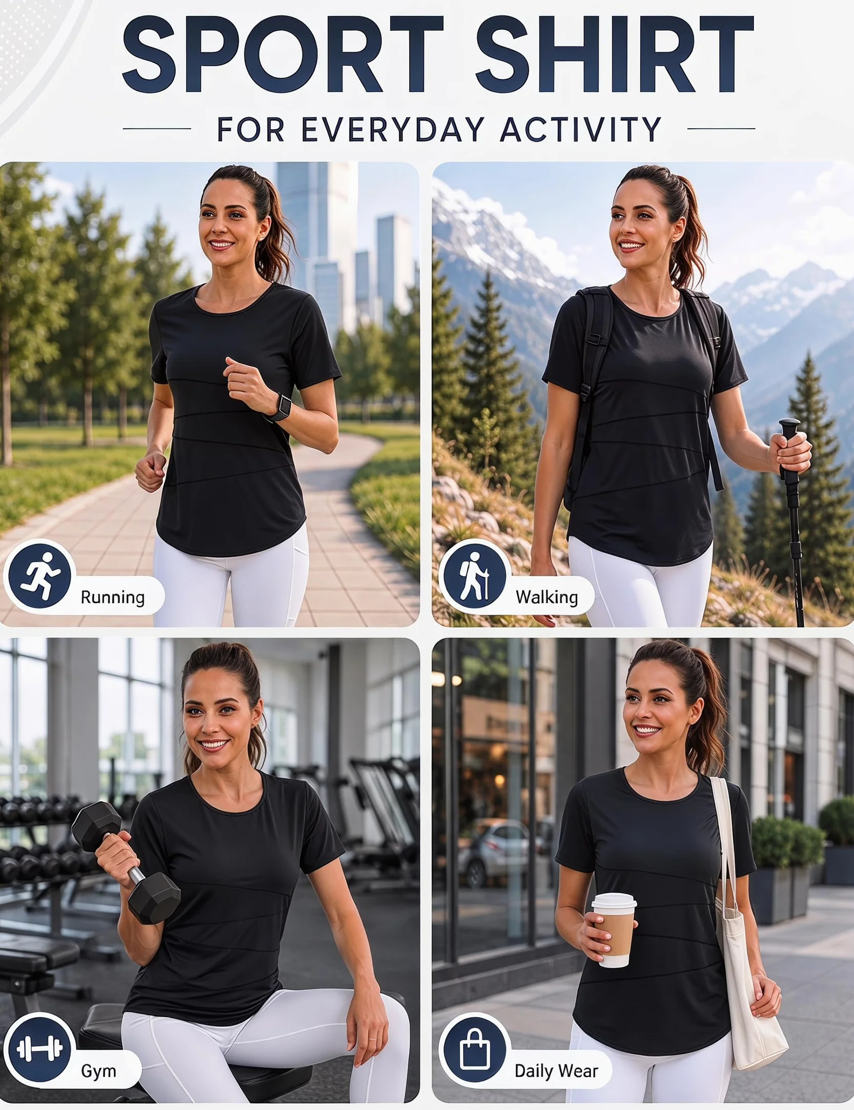 Terecey Damska koszulka sportowa do jogi fitness siłownia oddychająca elastyczna siateczka z krótkim rękawem miękka koszulka sportowa Pilates S-3XL