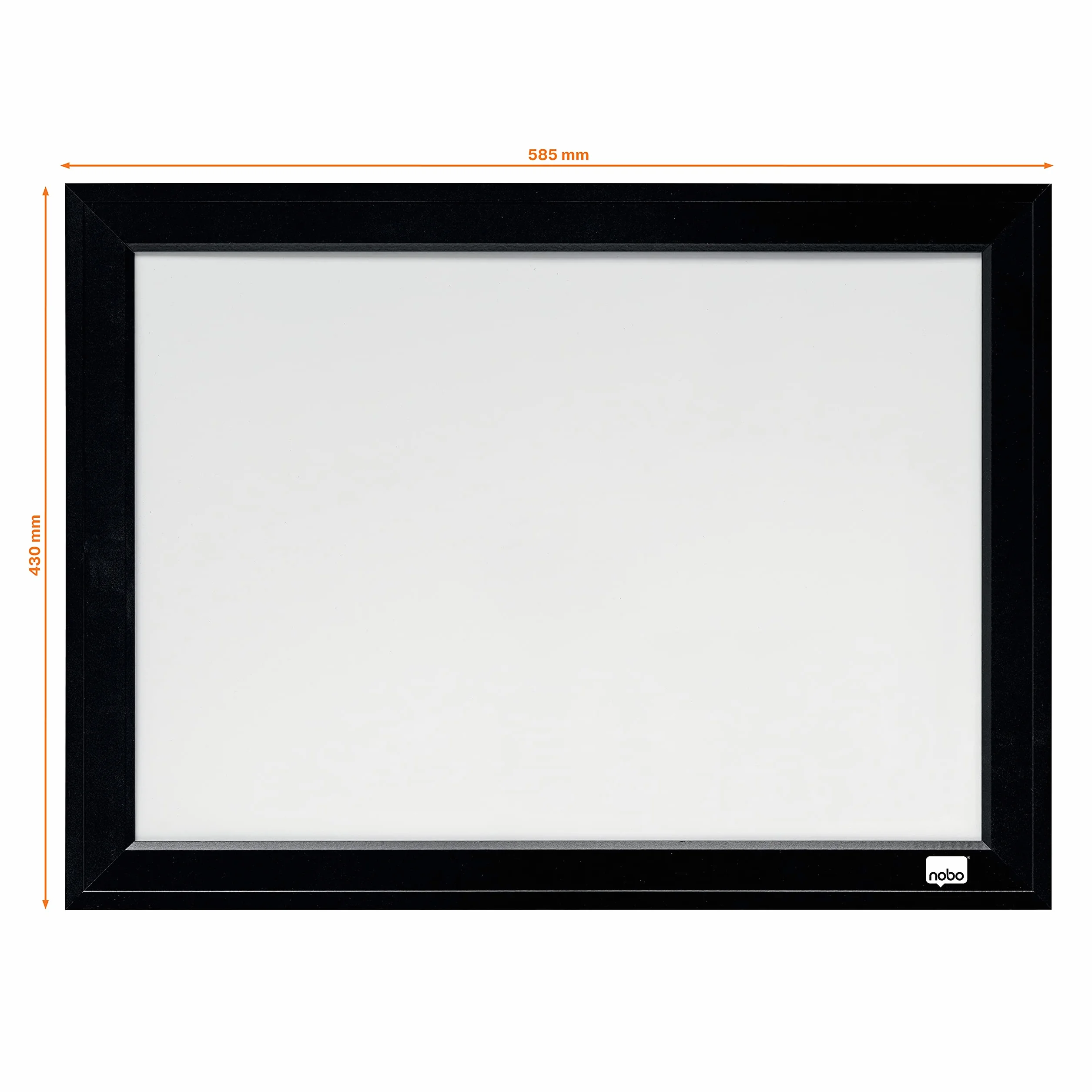 Nobo Mała tablica magnetyczna z czarną ramą, do montażu na ścianie, zawiera zestaw do mocowania, dom/biuro, 585 x 430 mm, 1903785