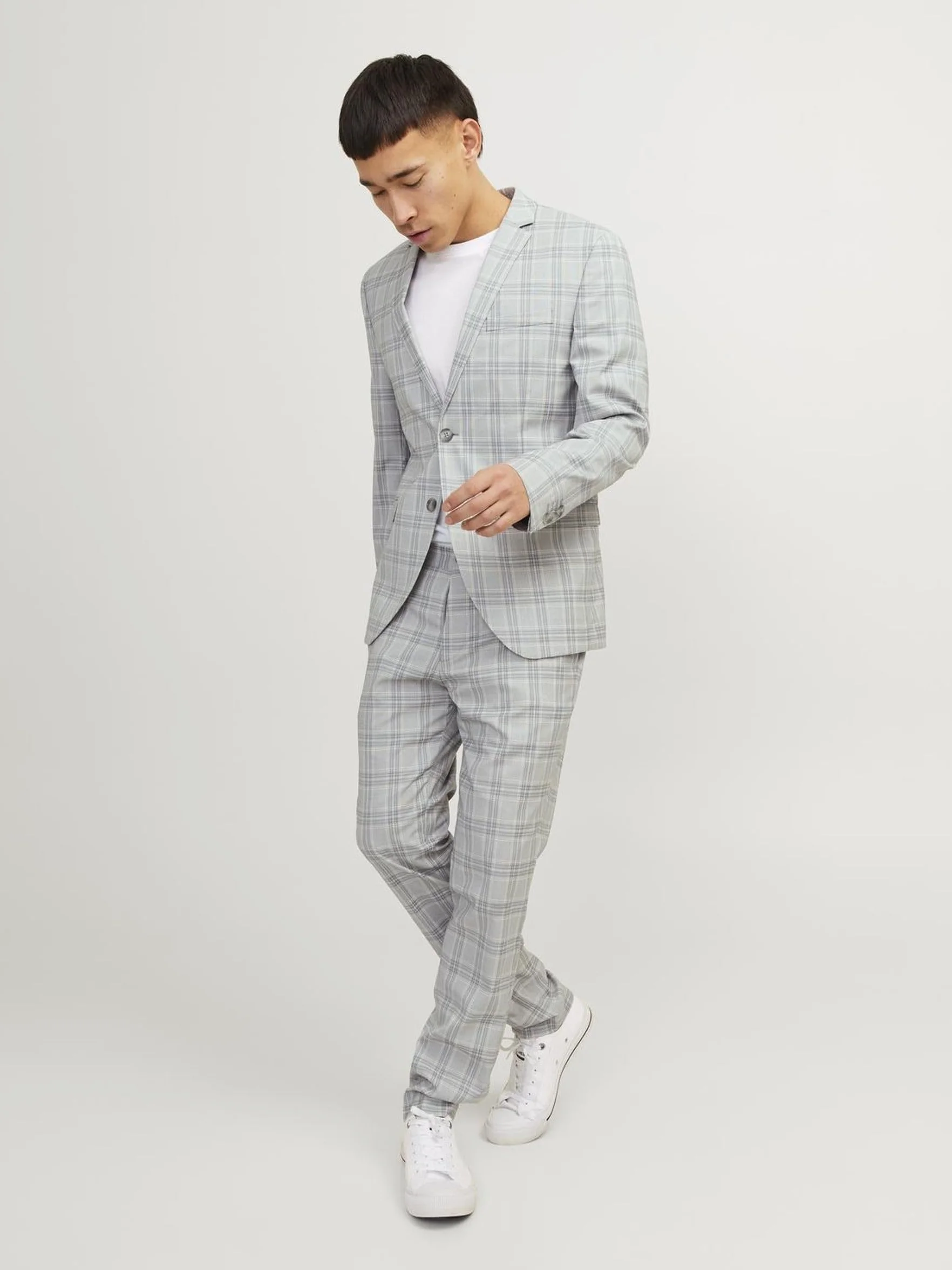 JACK & JONES Jprfranco Check Suit Sn garnitur męski, Griffin/Checks: super slim fit, 52