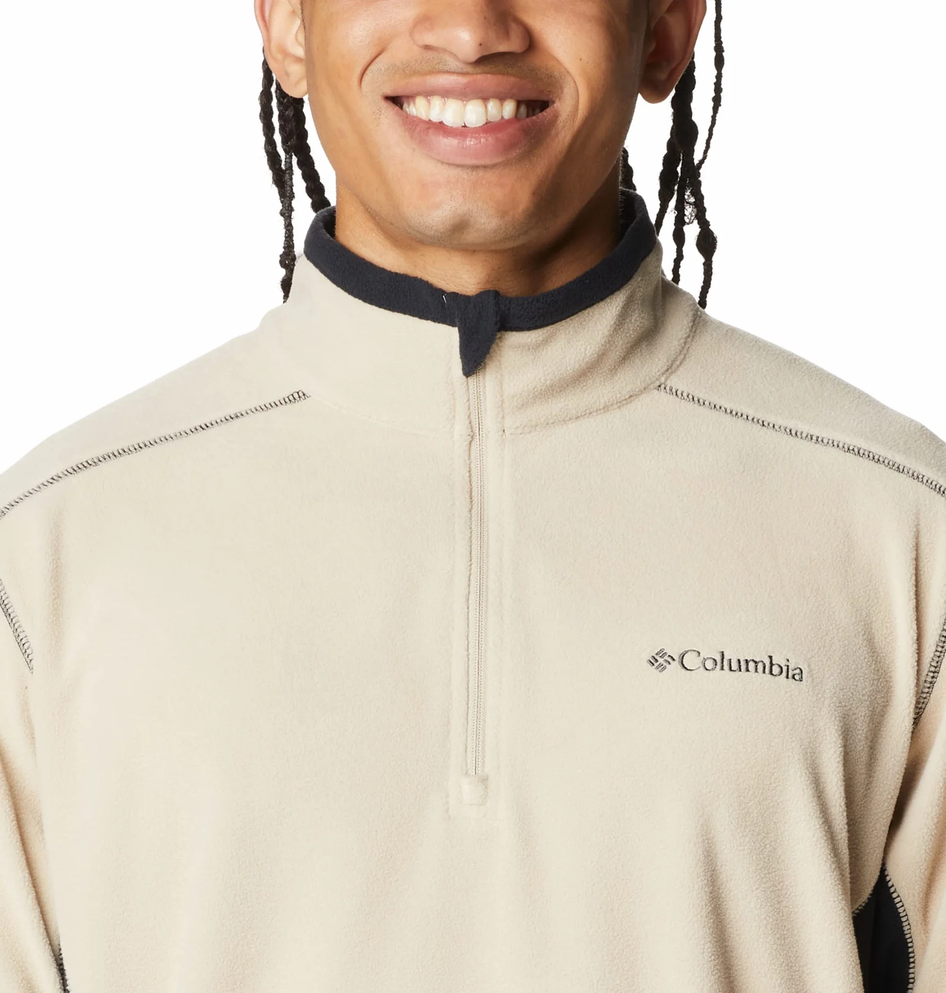Columbia Klamath Range 2 Half Zip, Bluza Polarowa Mężczyźni, Ancient Fossil/Black, M