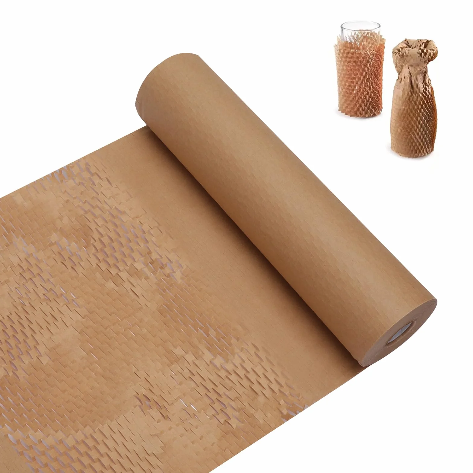 Papier o strukturze plastra miodu w rolce 30 cm x 30 m – przyjazny dla środowiska materiał opakowaniowy 80 g/m² bibułka, alternatywa dla folii bąbelkowej, rolka ochronna do wysyłki i przeprowadzki