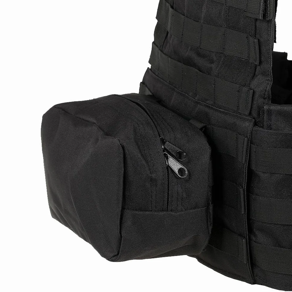 Lixada Outdoor Modular Molle Kamizelka Polowanie na Pierś Carrier Kamizelka z Kieszeni Nawodnienia, czarny, rozmiar uniwersalny