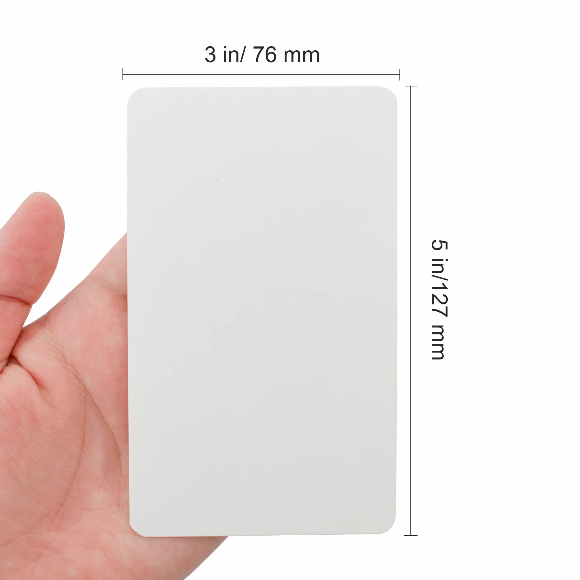 VANRA 300 sztuk pustych fiszek indeksowych 7,6 x 12,7 cm Kartki do notatek Grube karty 110lb karty do nauki, nieliniowane karty do nauki do szkoły, biuro (Białe, 7,6 x 12,7 cm)