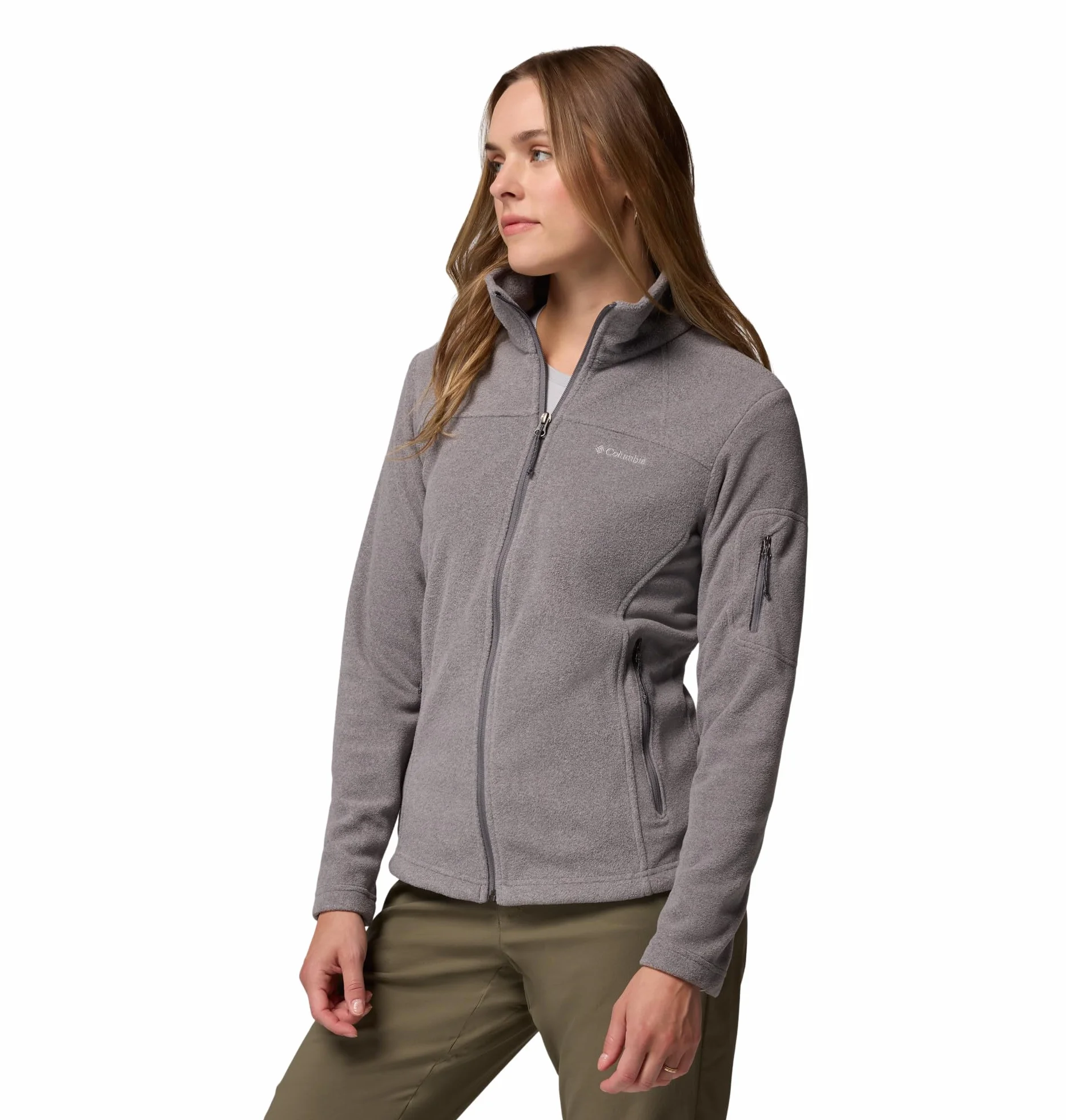 Columbia Fast Trek Jacket, Kurtka polarowa Kobiety, City Grey Heather/City Grey, M