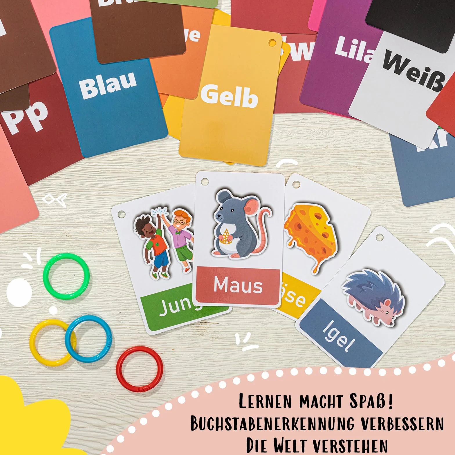 Litery, gry edukacyjne od 3 lat, nauka, nauka, przedszkole, gra ABC, cyfry, karty, dwustronne, do przedszkola