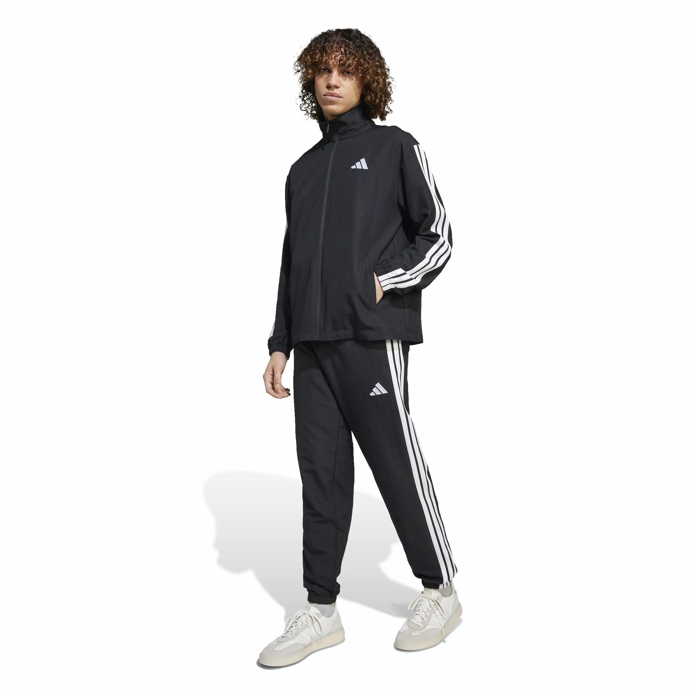 adidas Mężczyźni 3 STRIPES WOVEN TRACKSUITS, black, XXL