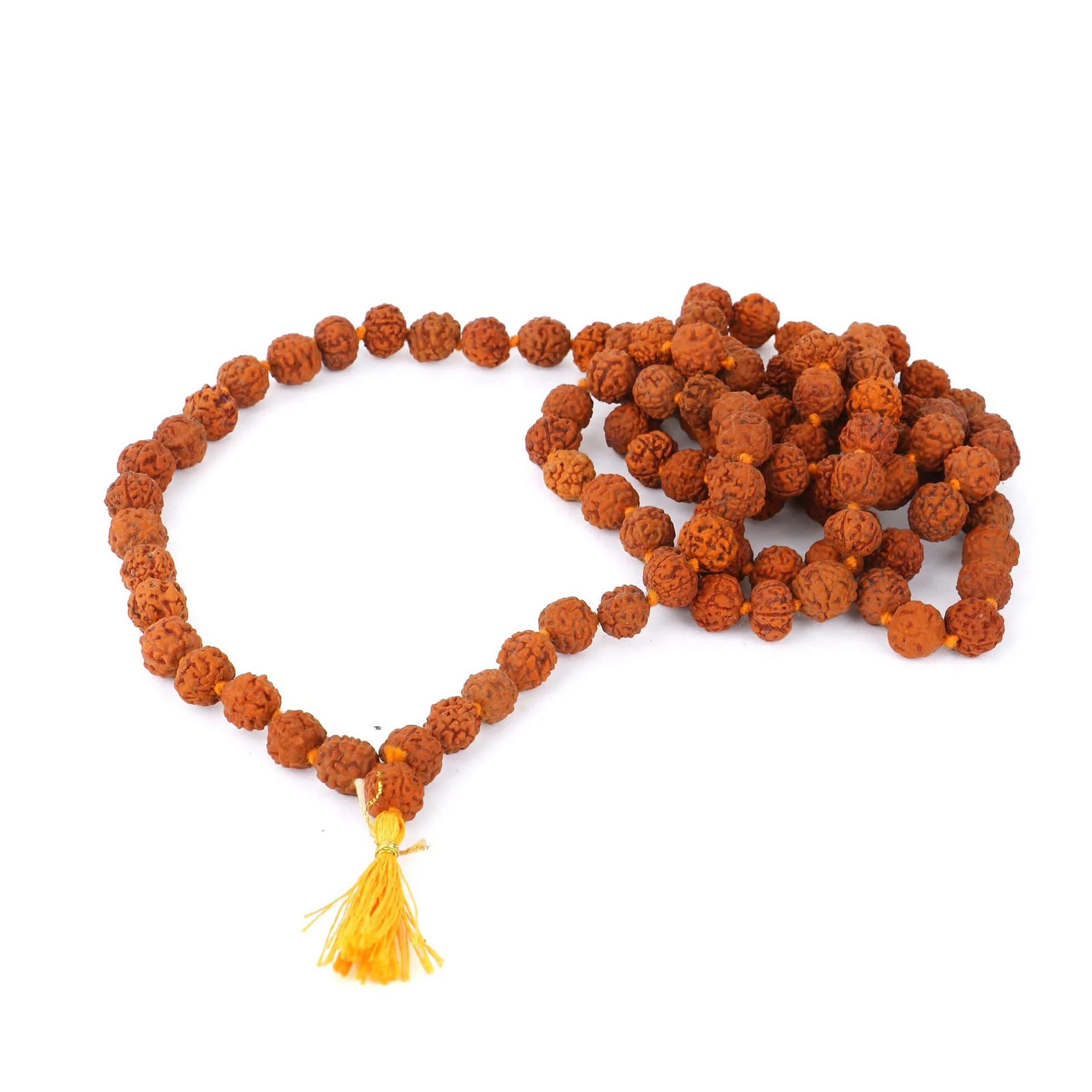 Zap Impex Rudraksha Mala certyfikowany naturalny Rudraksh Mala oryginalny certyfikat Rudraksha Mala 5 mm Rudraksh (rozmiar: 5 mm, perły: 108 + 1), Nasiona
